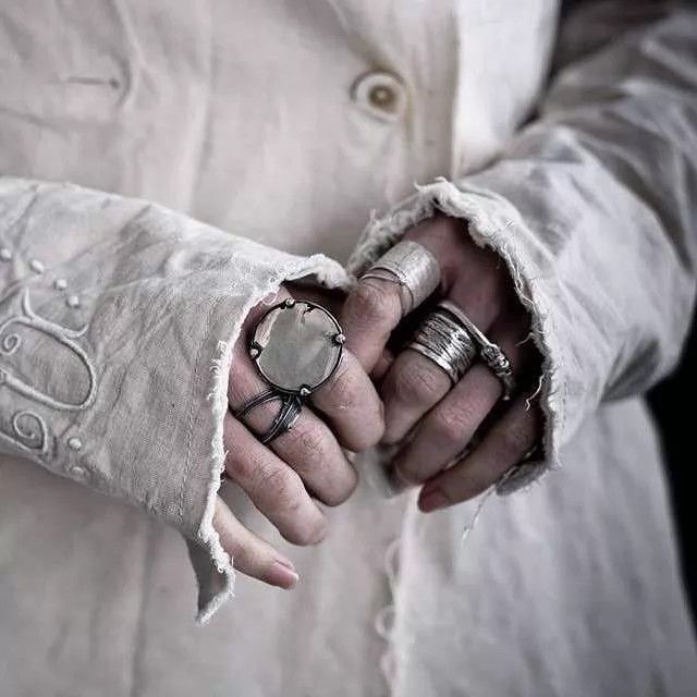 DETAJ Detaj Classic Broken Silver Mirror Ring New 14+18 Size ONE SIZE - 9 Thumbnail