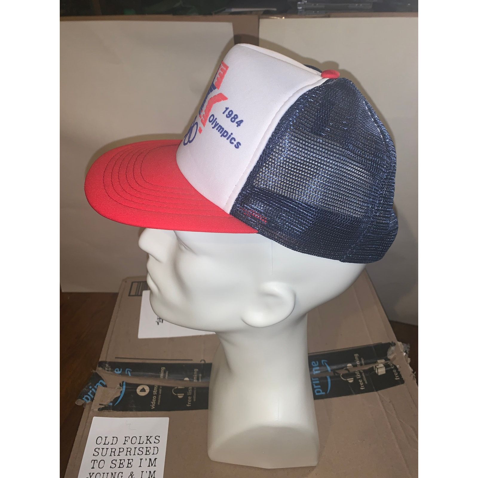 USA Olympics Vtg 1984 Los Angeles Olympics Trucker Hat LA84 Snapback USA Size ONE SIZE - 4 Thumbnail