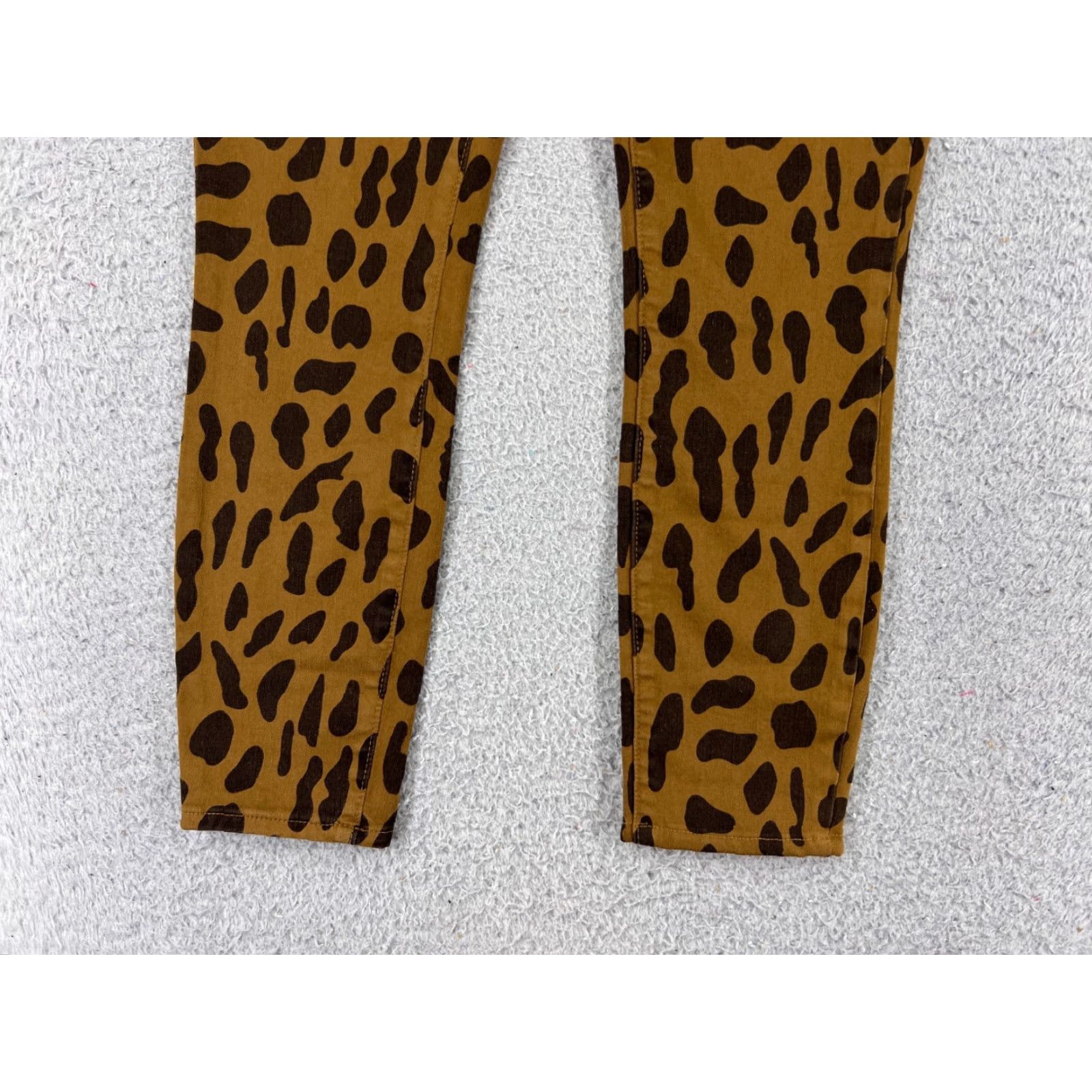 L'AGENCE L'AGENCE Jeans Womens 26 Brown Animal Print Distressed Skinny Stretch High Rise 5-Pocket Denim Size 26" / US 2 / IT 38 - 2 Thumbnail