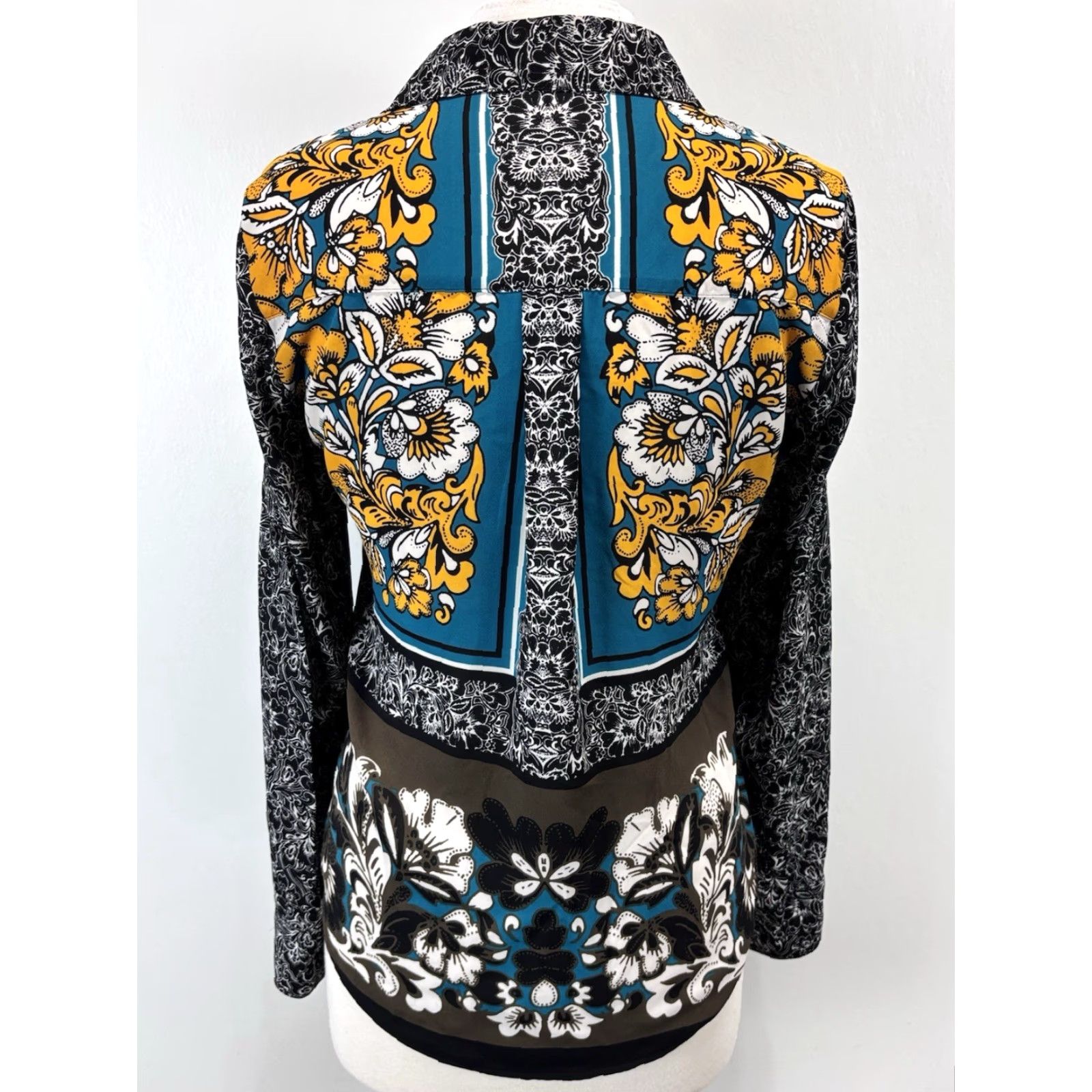 Express Express Portofino Shirt Small Women’s Button Up Colorful Original Fit Sz Size S / US 4 / IT 40 - 3 Thumbnail