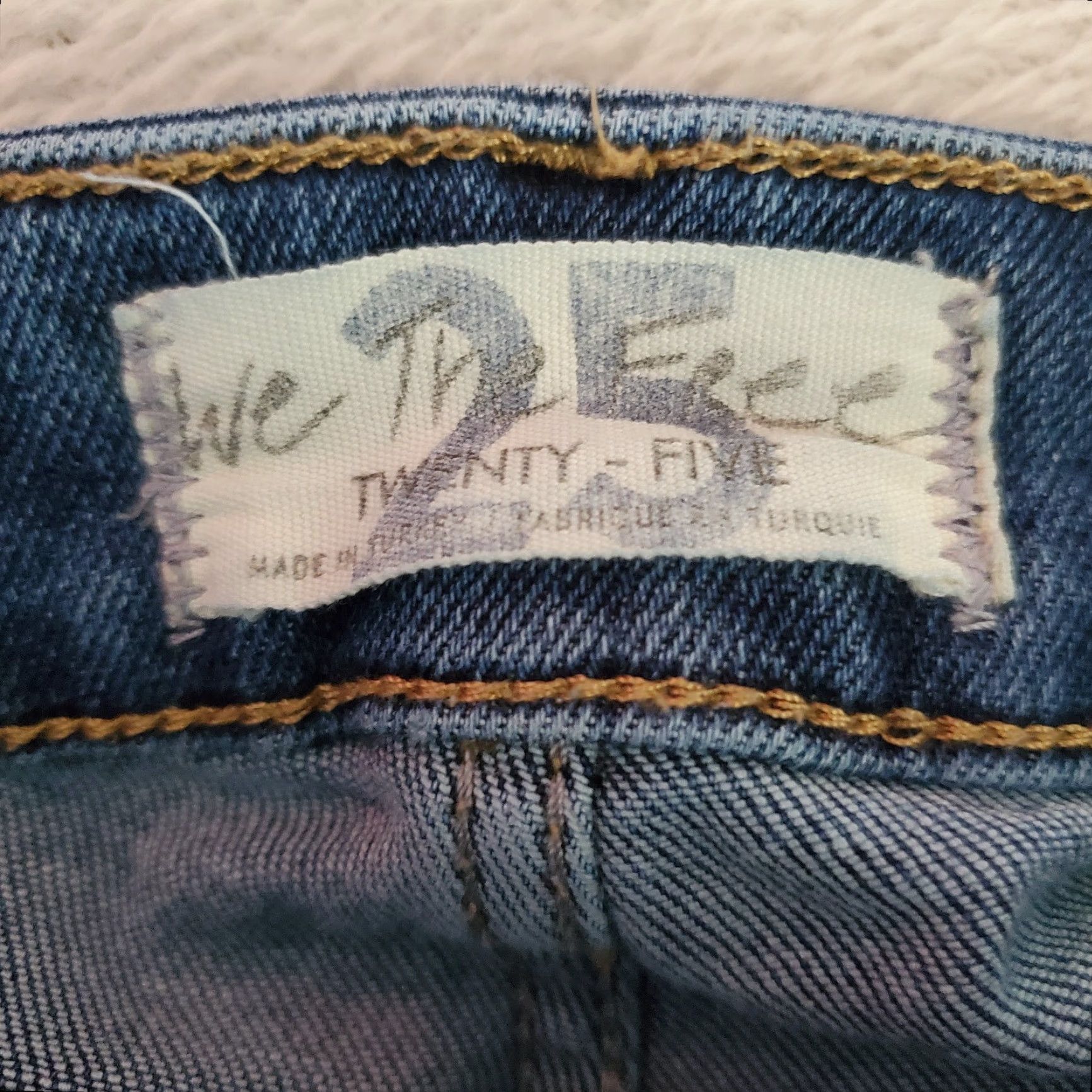 Vintage We The Free We The Free Jeans Women 25 Blue Skinny Mid Rise Raw Hem 24X27 Size 25 Denim Size 42" / US 20 - 3 Thumbnail