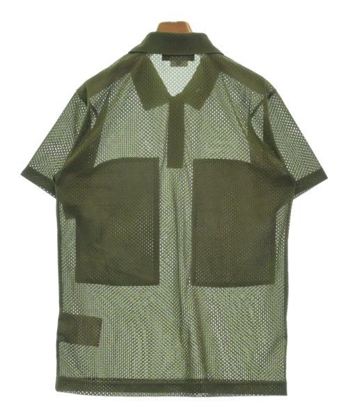Comme des Garcons Homme Deux Shirt Short Sleeve Polyester Half Button Khaki Size US M / EU 48-50 / 2 - 2 Thumbnail