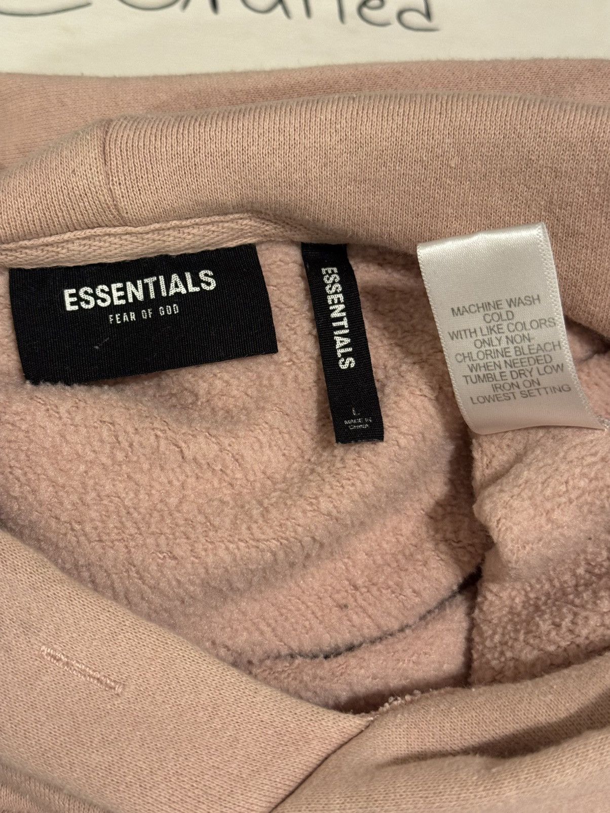Fear of God 💥OG Fear of God Essentials Graphic Hoodie FW18 Pink SZ LRG Size US L / EU 52-54 / 3 - 18 Thumbnail