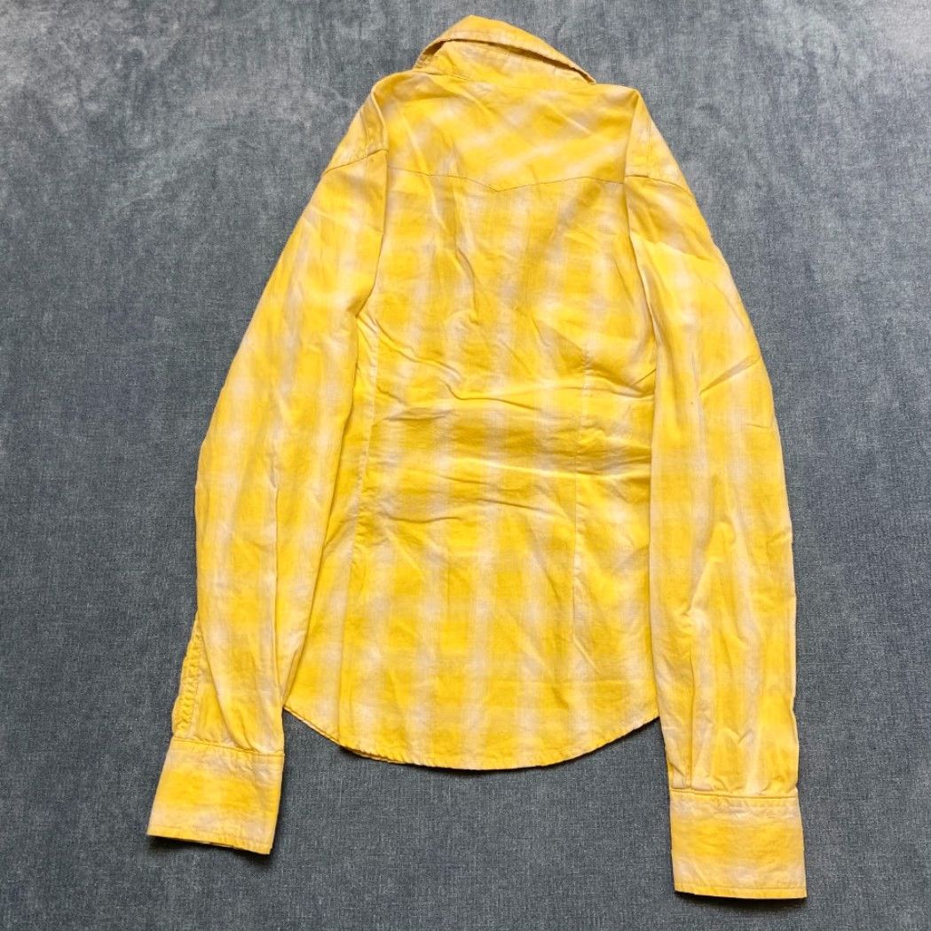 Vintage VINTAGE Civilianaire Sports Shirt Mens XS Yellow Plaid Snap Button Up Round Hem Size US XS / EU 42 / 0 - 7 Thumbnail