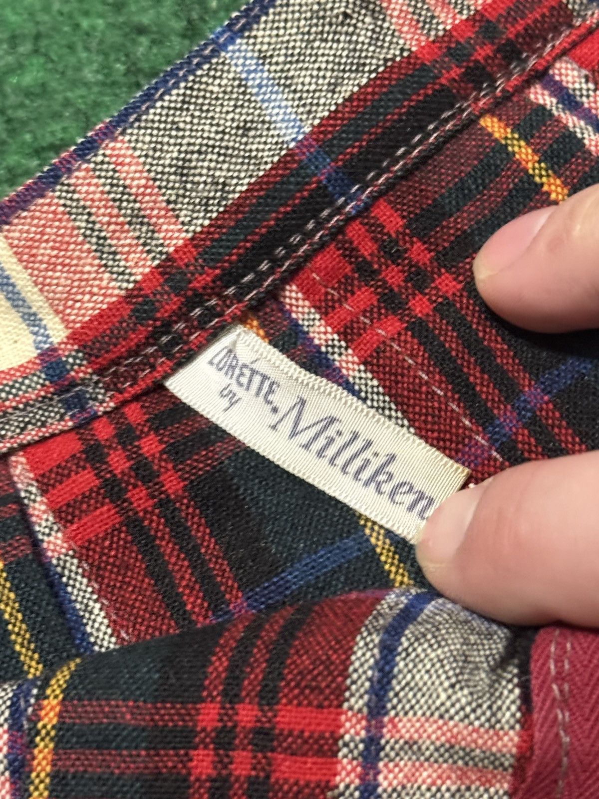Vintage Vintage Plaid Wool Blend 50s 60s Plaid Small Pleated Skirt Size 26" / US 2 / IT 38 - 4 Thumbnail
