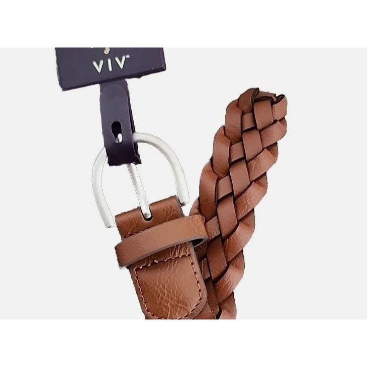 Other Ava & Viv Womens Braided Brown Faux Leather Belt Size 1X Wit Size ONE SIZE - 3 Thumbnail