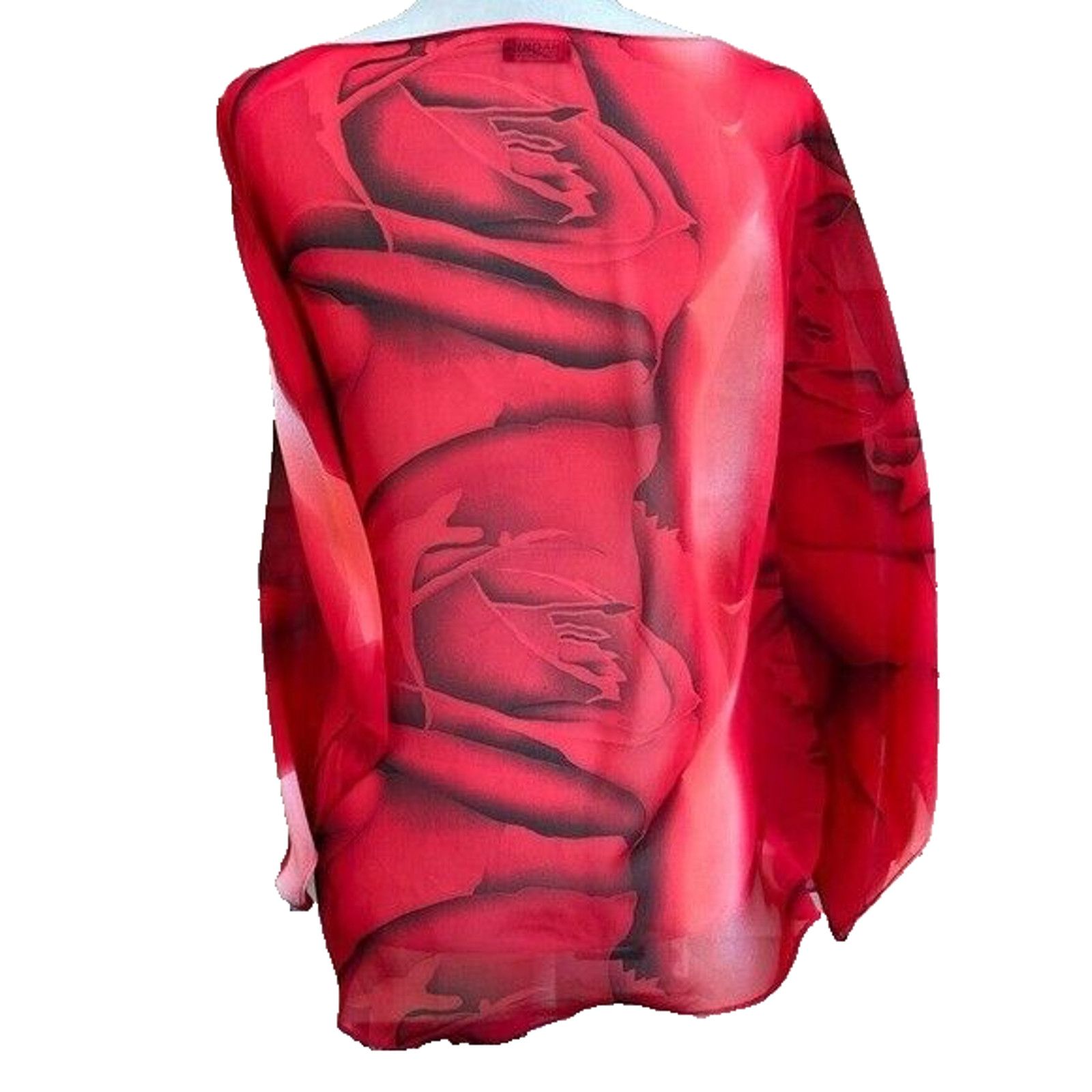 Perfect Moment Naomy women poncho summer rose top one size poncho A000187 Size ONE SIZE - 4 Thumbnail