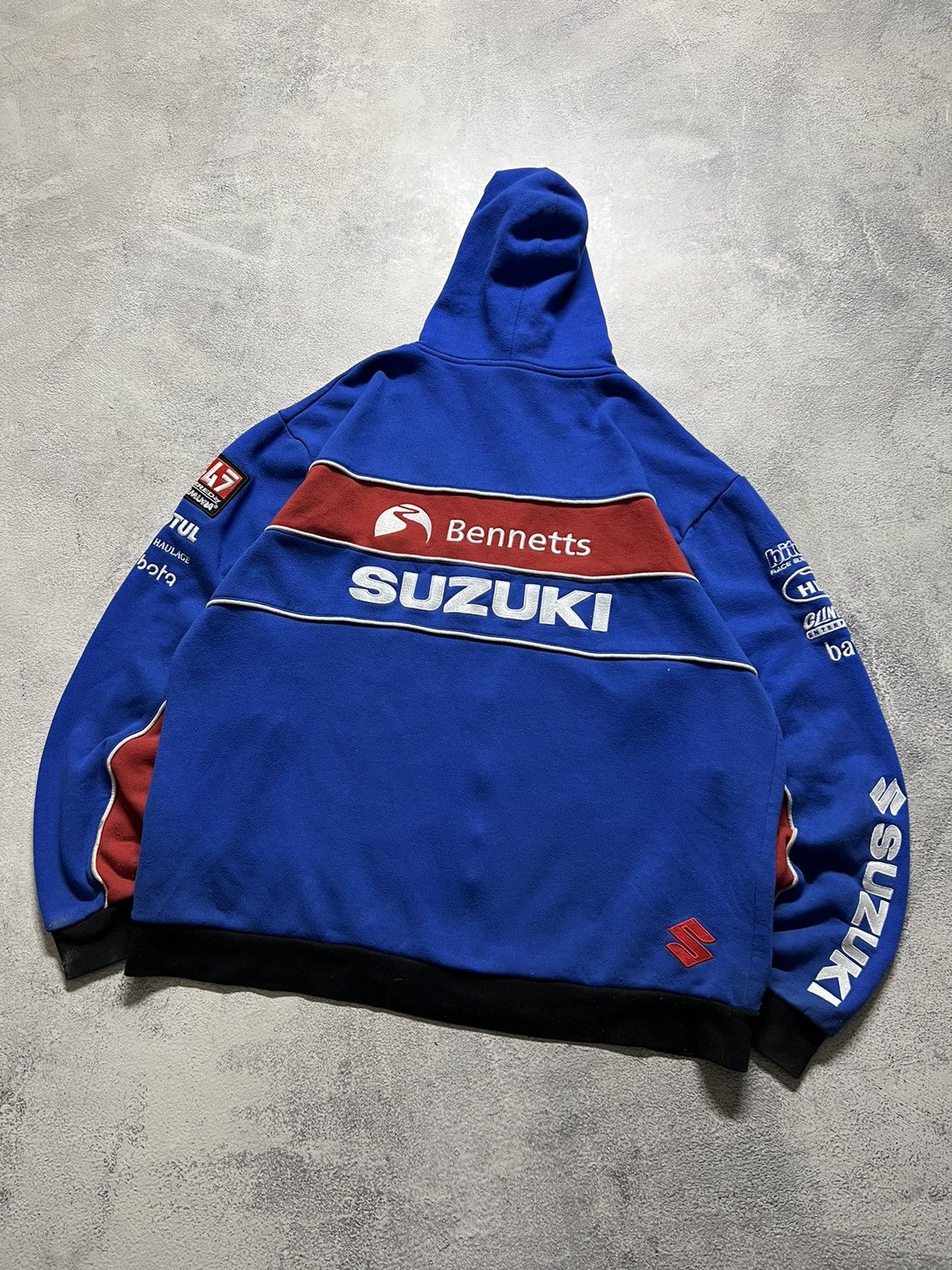 Vintage Vintage Y2k Suzuki GSX 💙 Racing Zip Hoodie 00’s Size US XXL / EU 58 / 5 - 12 Thumbnail