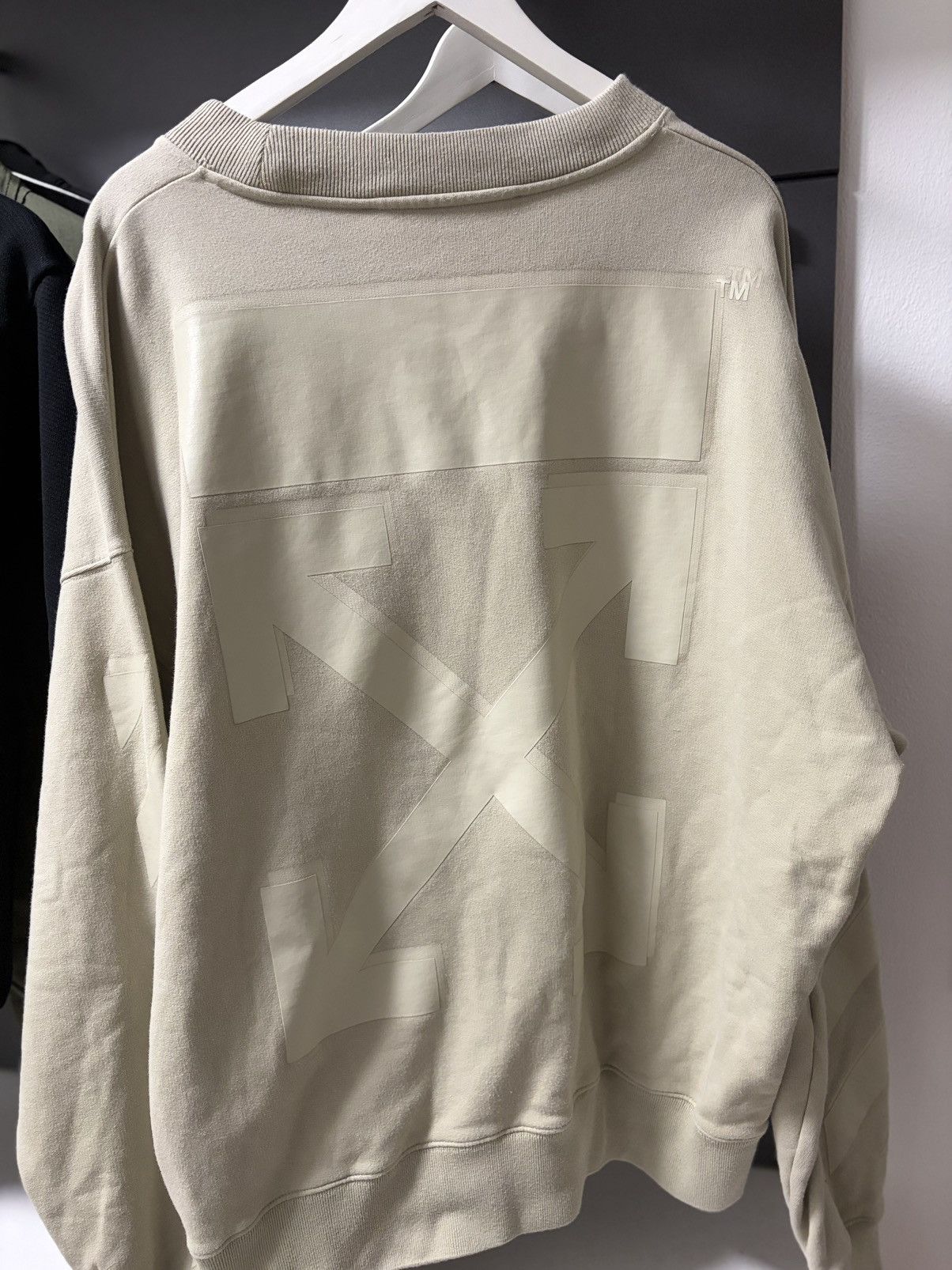 Off-White Off-White Arrows Crewneck – Beige / Ecru Size US L / EU 52-54 / 3 - 1 Thumbnail