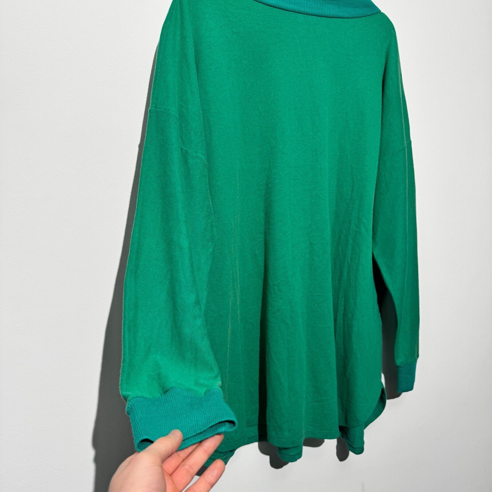 Vintage Vintage Unisex Green Cotton Crewneck Size XXL Washed 90s Size US M / EU 48-50 / 2 - 9 Thumbnail