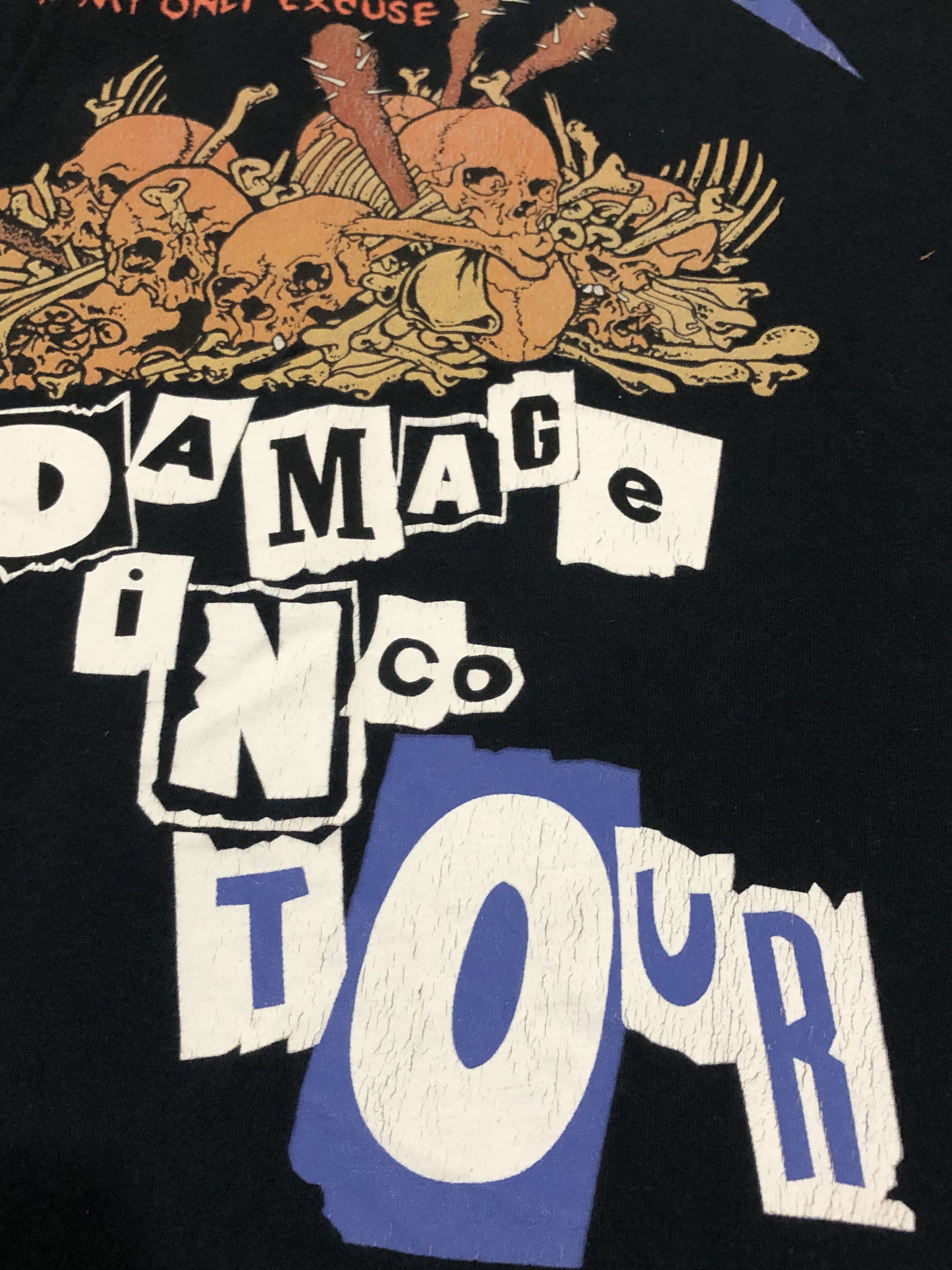 Band Tees × Metallica × Vintage Vintage Worn Bootleg Metallica Damage iNco Tour Size US L / EU 52-54 / 3 - 7 Thumbnail