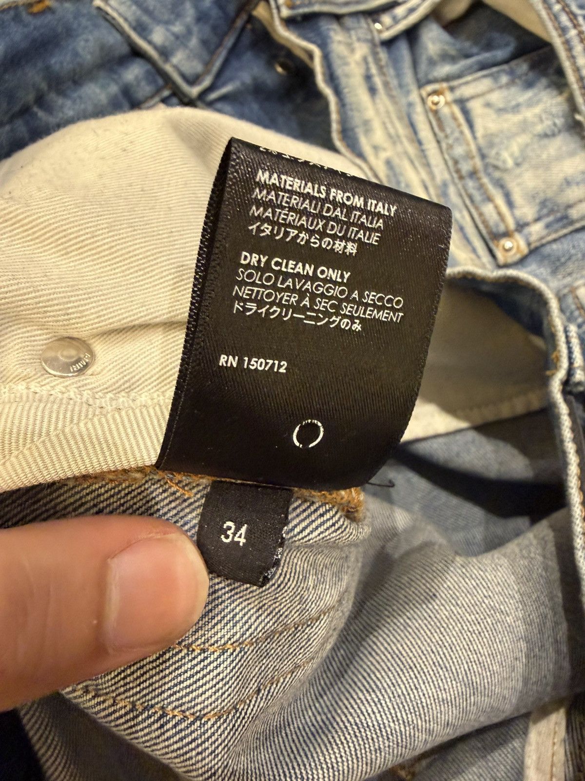 Amiri Amiri Varsity A-Patch Denim Jeans - Indigo Wash Size US 34 / EU 50 - 5 Thumbnail