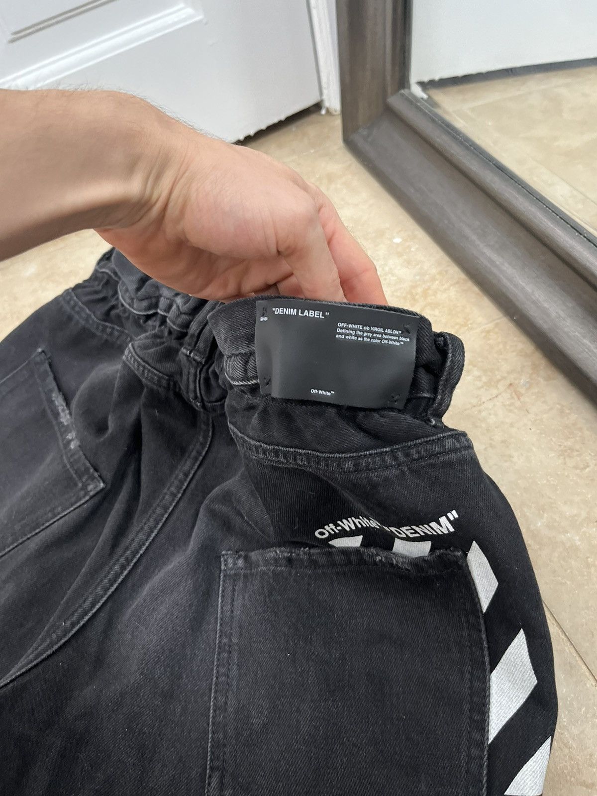 Off-White Off-White denim Virgil Abloh jeans 31 size mens Black logo Size US 31 - 6 Thumbnail