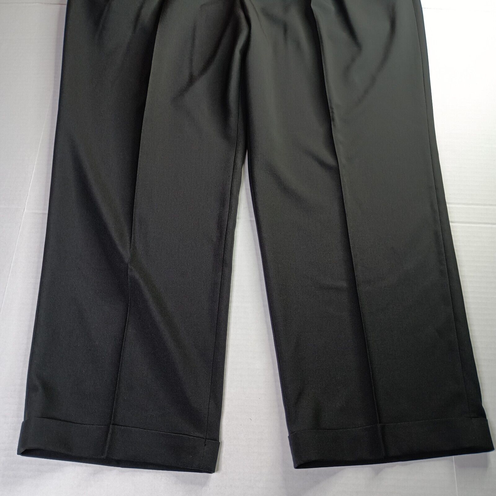 Van Heusen Van Heusen Dress Pants Men's 46x30 Black Double Pleated Size US 44 / EU 60 - 3 Thumbnail