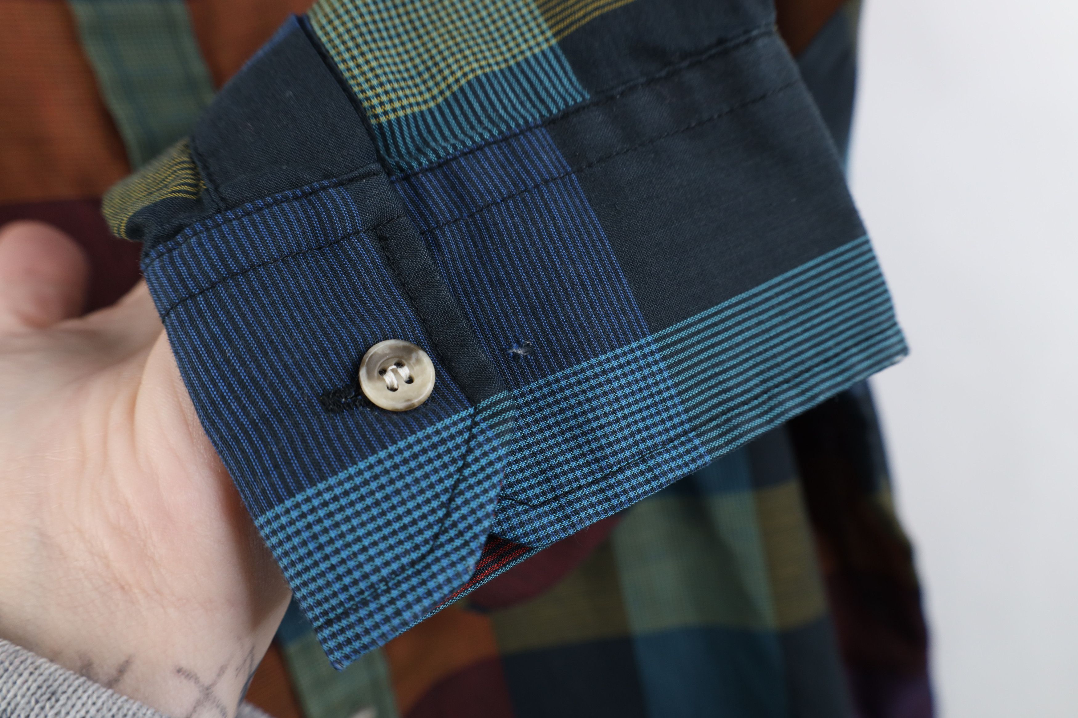 Vintage Vintage 90s Streetwear Rainbow Plaid Button Down Shirt Size US L / EU 52-54 / 3 - 5 Thumbnail
