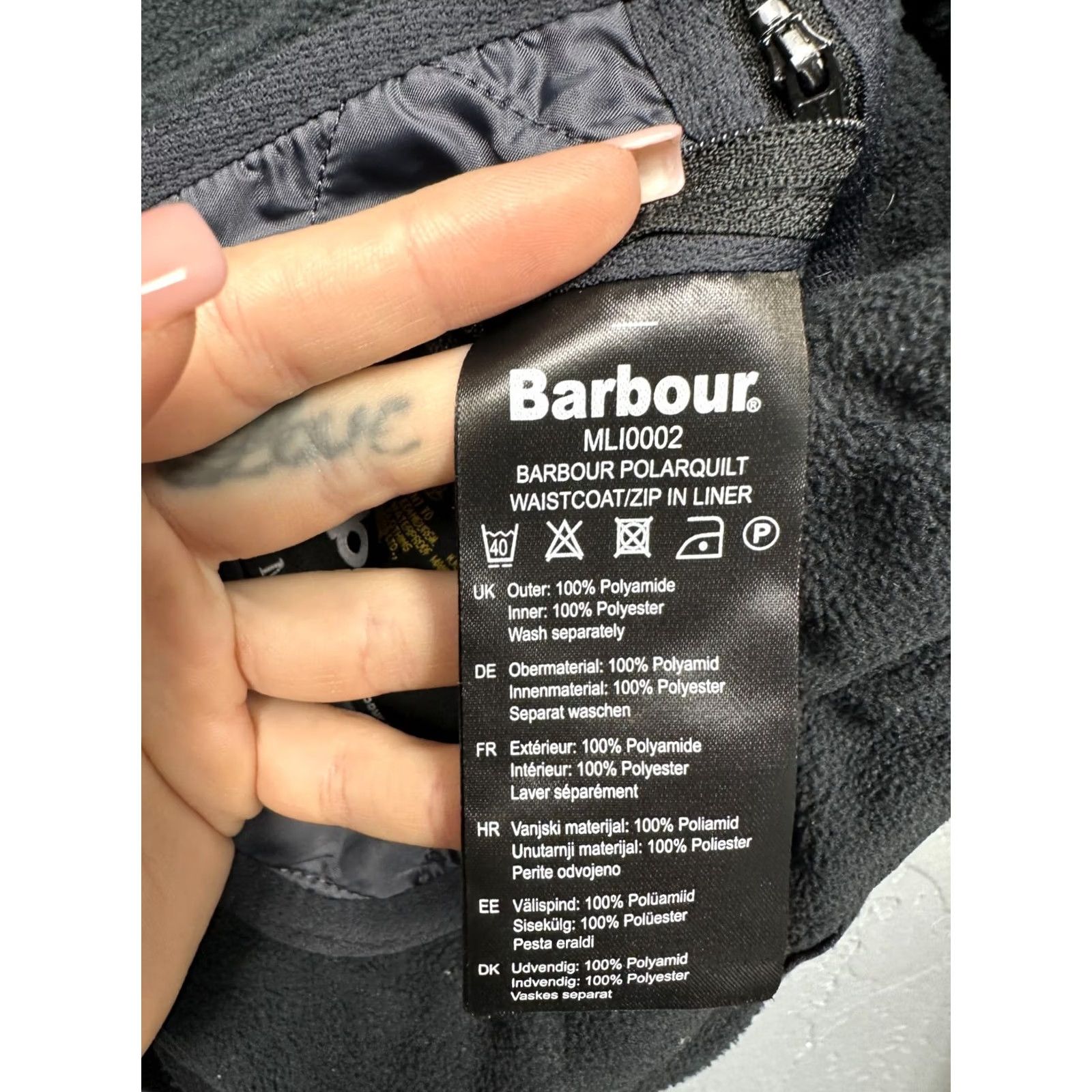 Barbour Barbour Mens Polarquilt Waistcoat/Zip Gilet Quilted Vest M Barbour Polarquilt Vest Mens Quilted Blue Vintage: No Vel Size US M / EU 48-50 / 2 - 5 Thumbnail