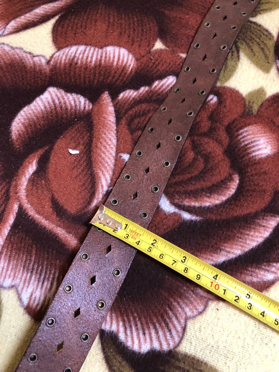 Vintage Vintage Brown Genuine Leather Floral Buckle Size ONE SIZE - 11 Thumbnail