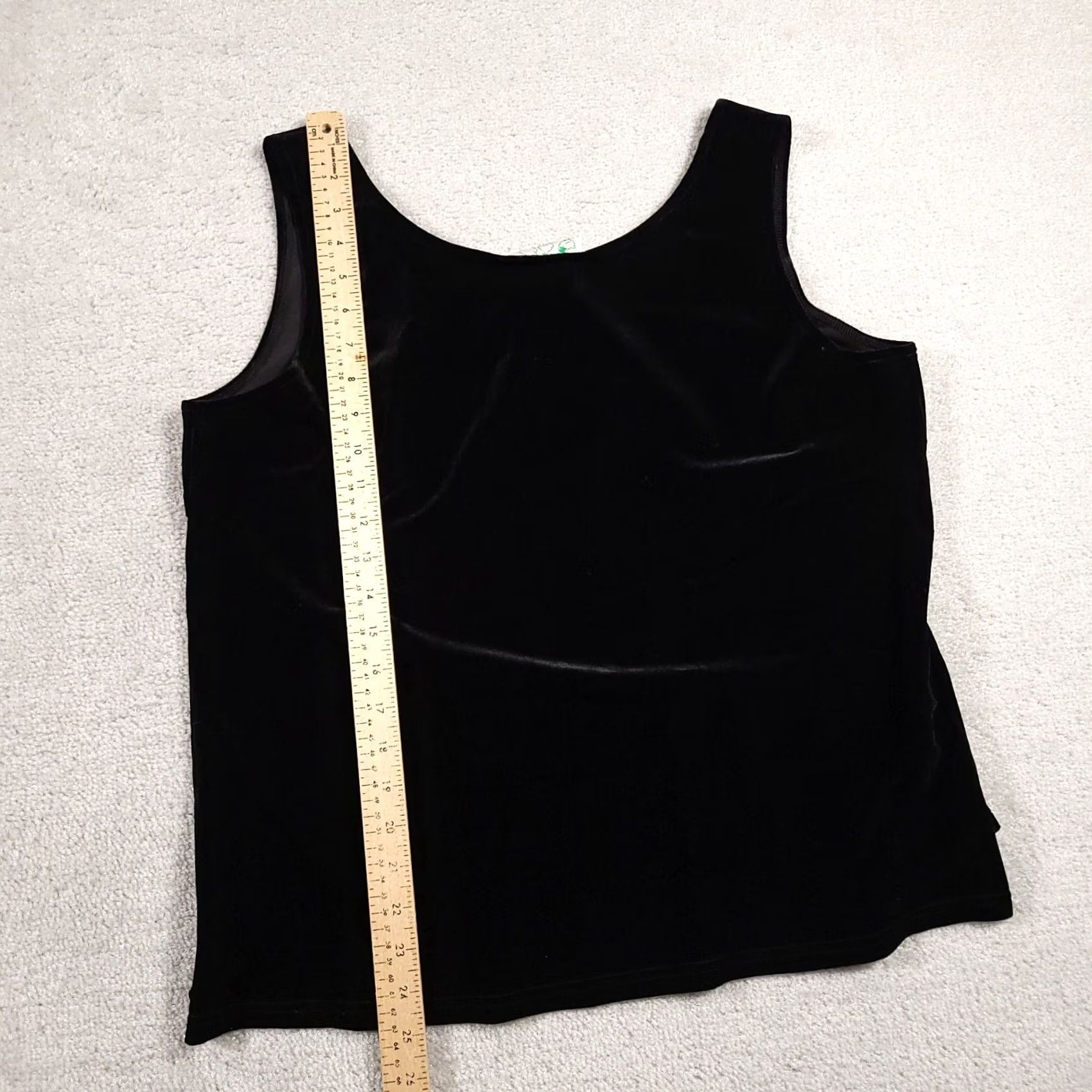 Quacker Factory VINTAGE Quacker Factory Velour Studded Shirt Womens Large Black Sleeveless Tank Size L / US 10 / IT 46 - 6 Thumbnail