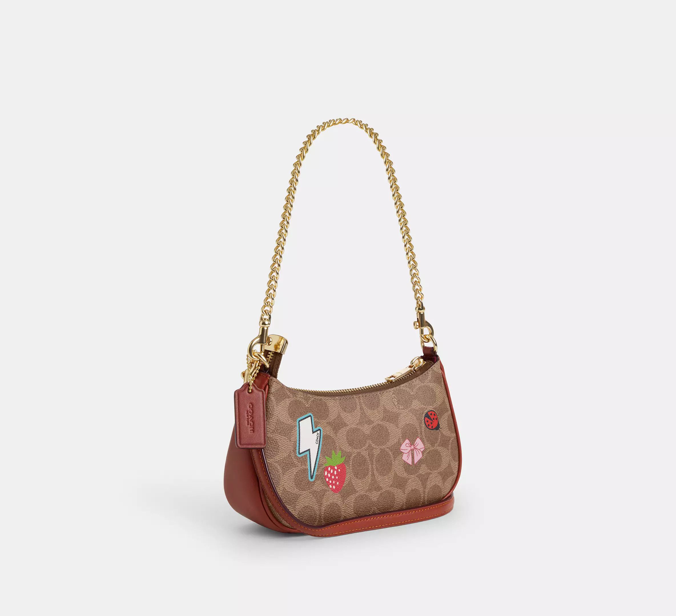 Coach Teri Mini Crossbody Bag In Signature Canvas With Sticker Size ONE SIZE - 11 Thumbnail