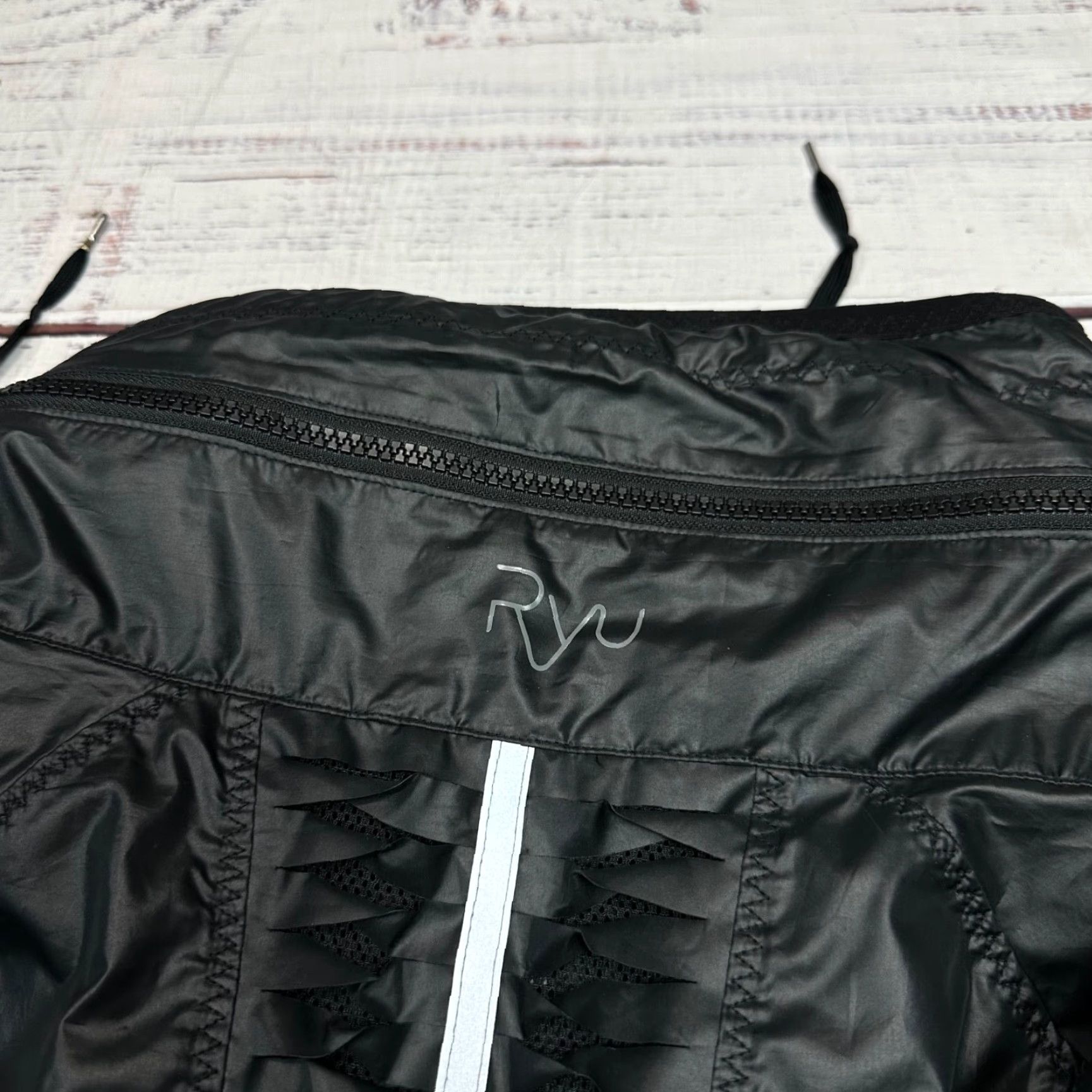 Vintage Ryu Womens Zip Front Jacket XL Black Polyester Lightweight Rolled Hooded Size XL / US 12-14 / IT 48-50 - 6 Thumbnail