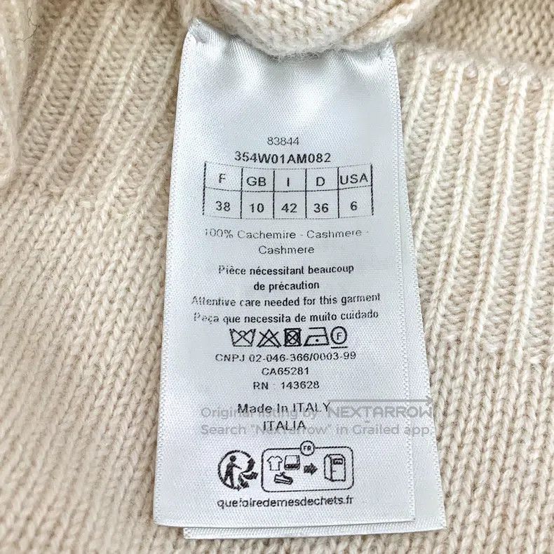 Dior Dior Beige cashmere round-neck sleeveless knitted vest Size XS / US 0-2 / IT 36-38 - 6 Thumbnail