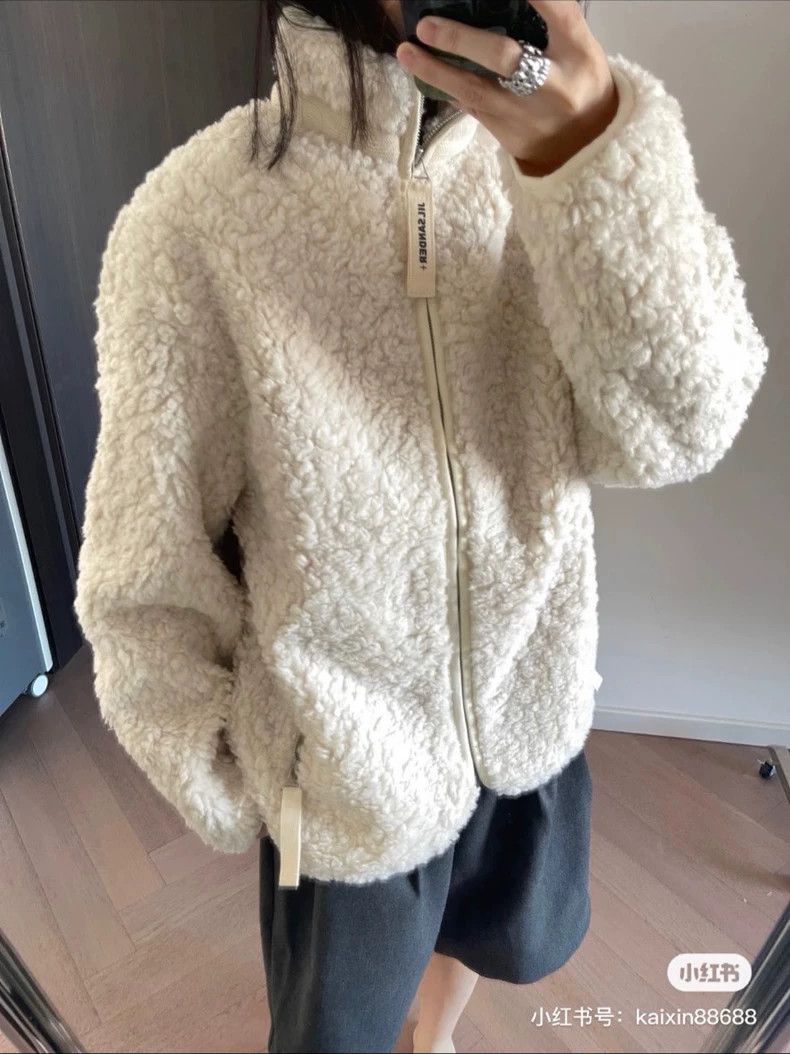 Jil Sander Jil Sander Lamb shearling zip-up jacket Size XS / US 0-2 / IT 36-38 - 1 Thumbnail