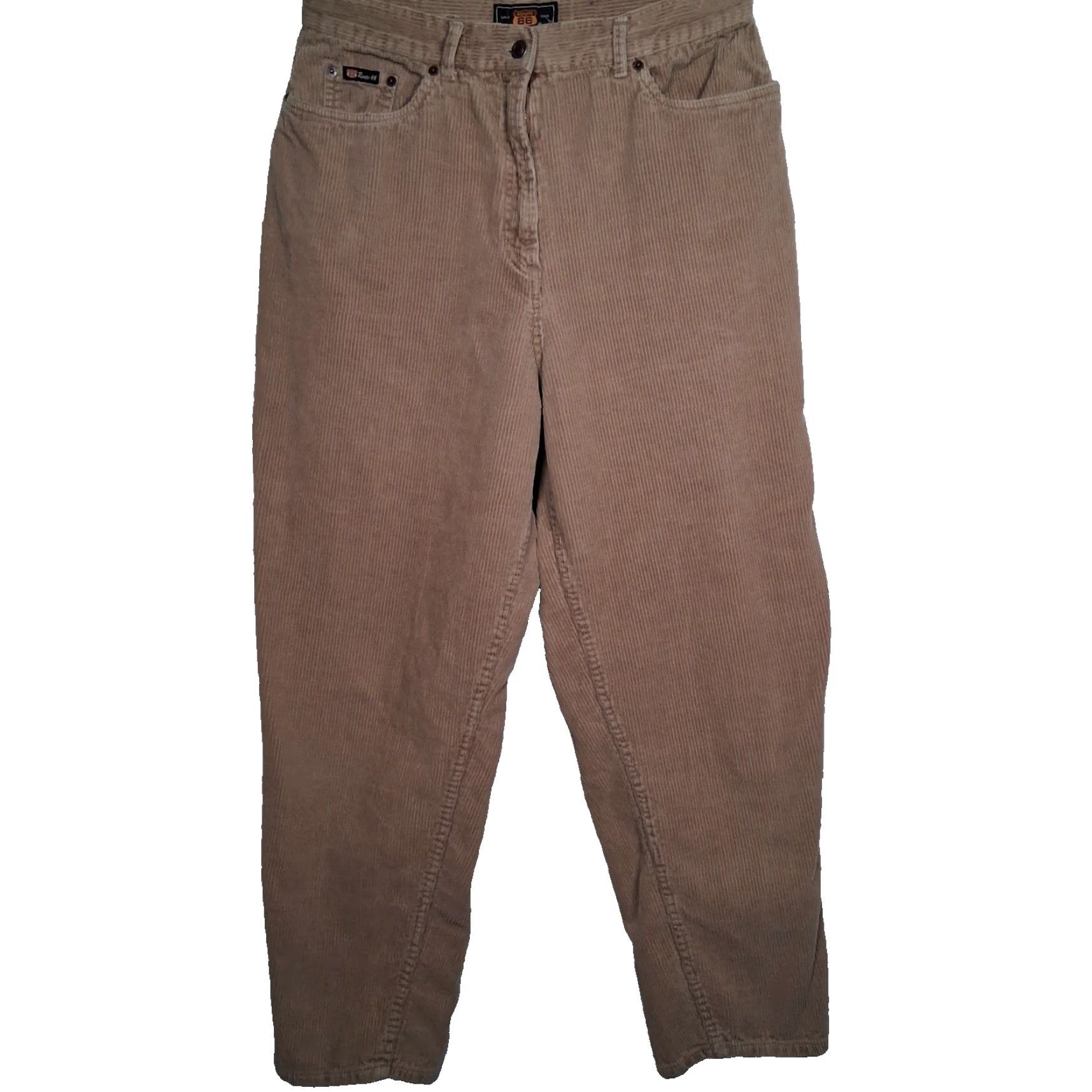 Route 66 VINTAGE Route 66 Corduroy Pants Women 14 Beige Wide Whale 1990s Retro 90s Corduroys Tapered Flat Front Casual Mens Womens Girls Size 36" / US 14 / IT 50 - 2 Thumbnail