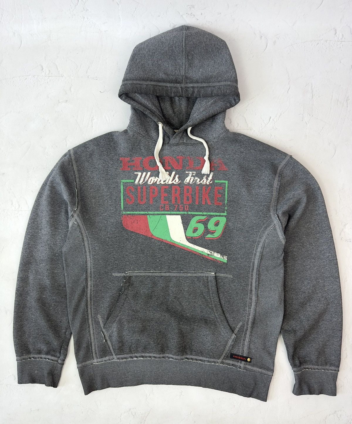 Honda Vintage Honda Superbike Distressed Grey Hoodie Size US XL / EU 56 / 4 - 1 Thumbnail
