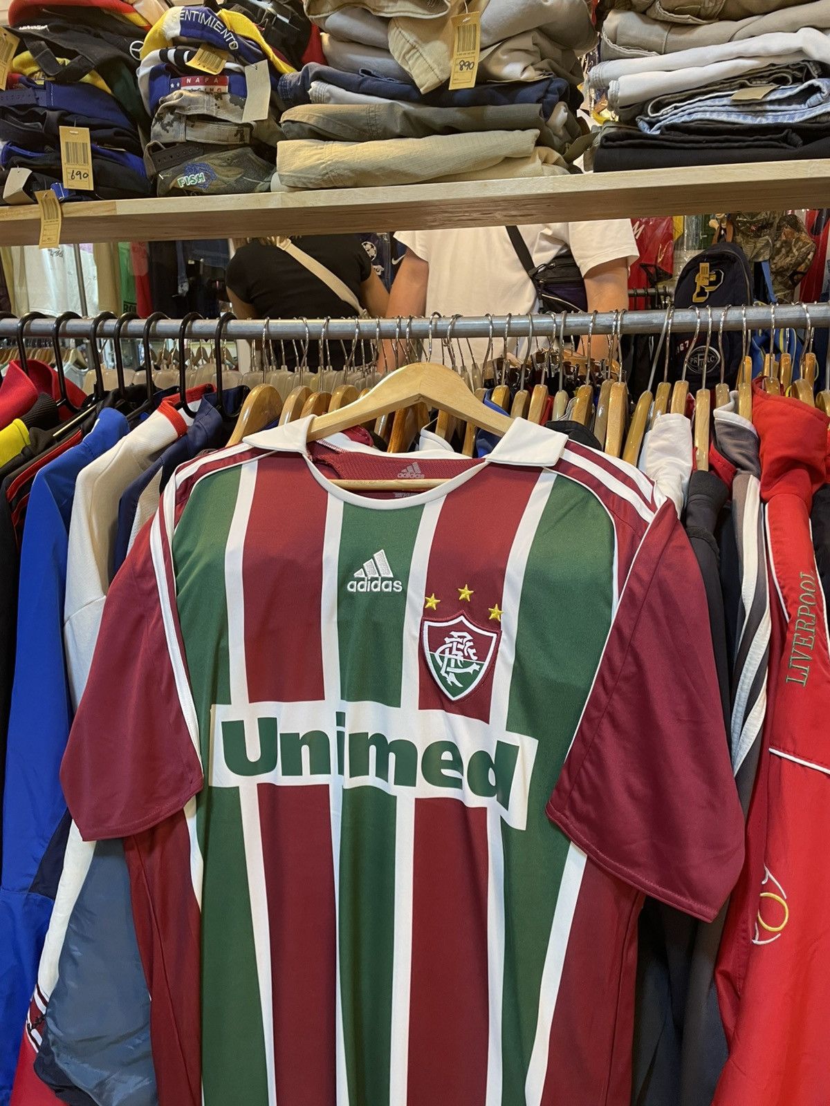 Adidas 2008-2009 Fluminese Home Kit Size US L / EU 52-54 / 3 - 2 Thumbnail