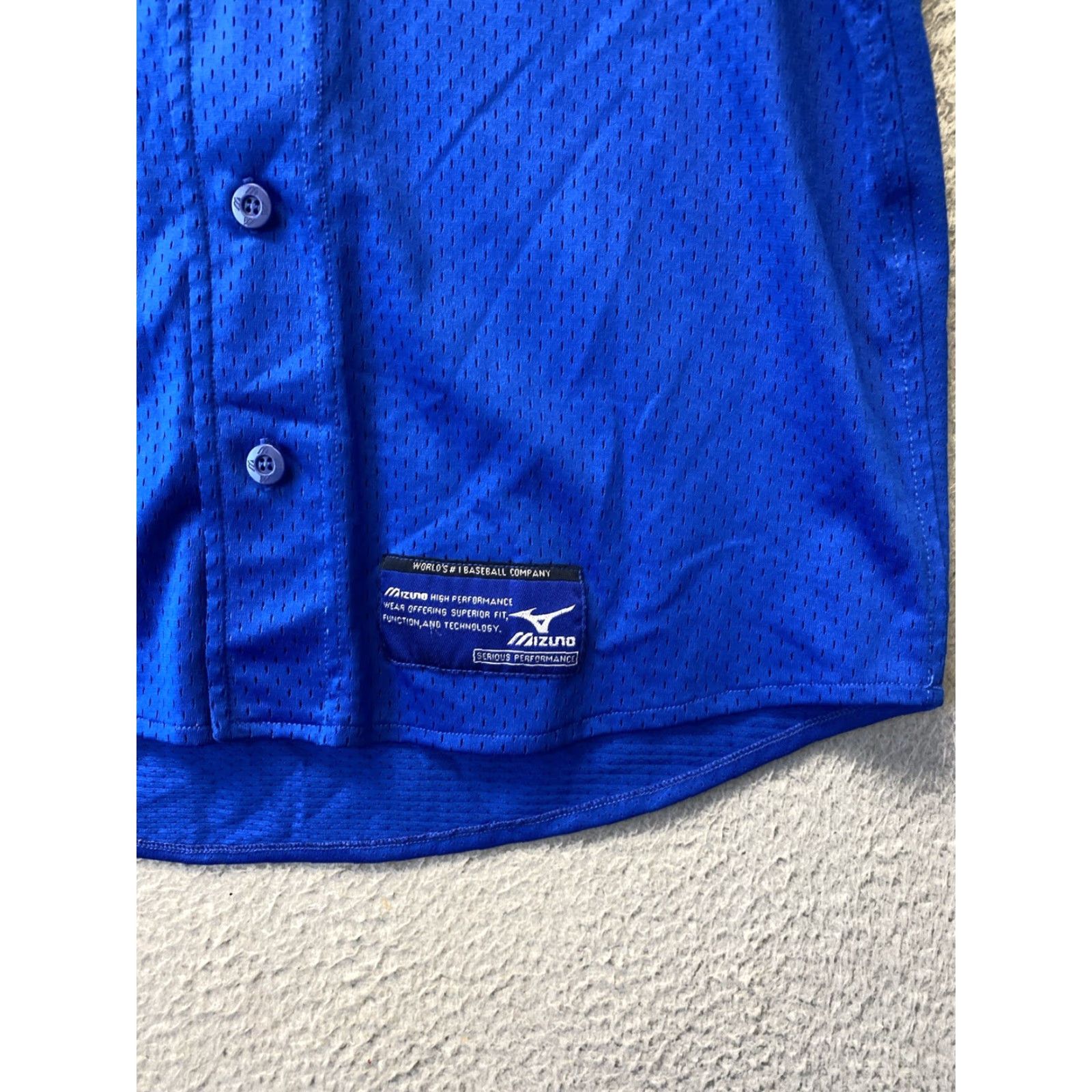 Mizuno Mizuno Womens Blue Solid Short Sleeve Tunic Shirt Size M Adult Regular V-Neck Button-Up Casual Shirt Size M / US 6-8 / IT 42-44 - 2 Thumbnail