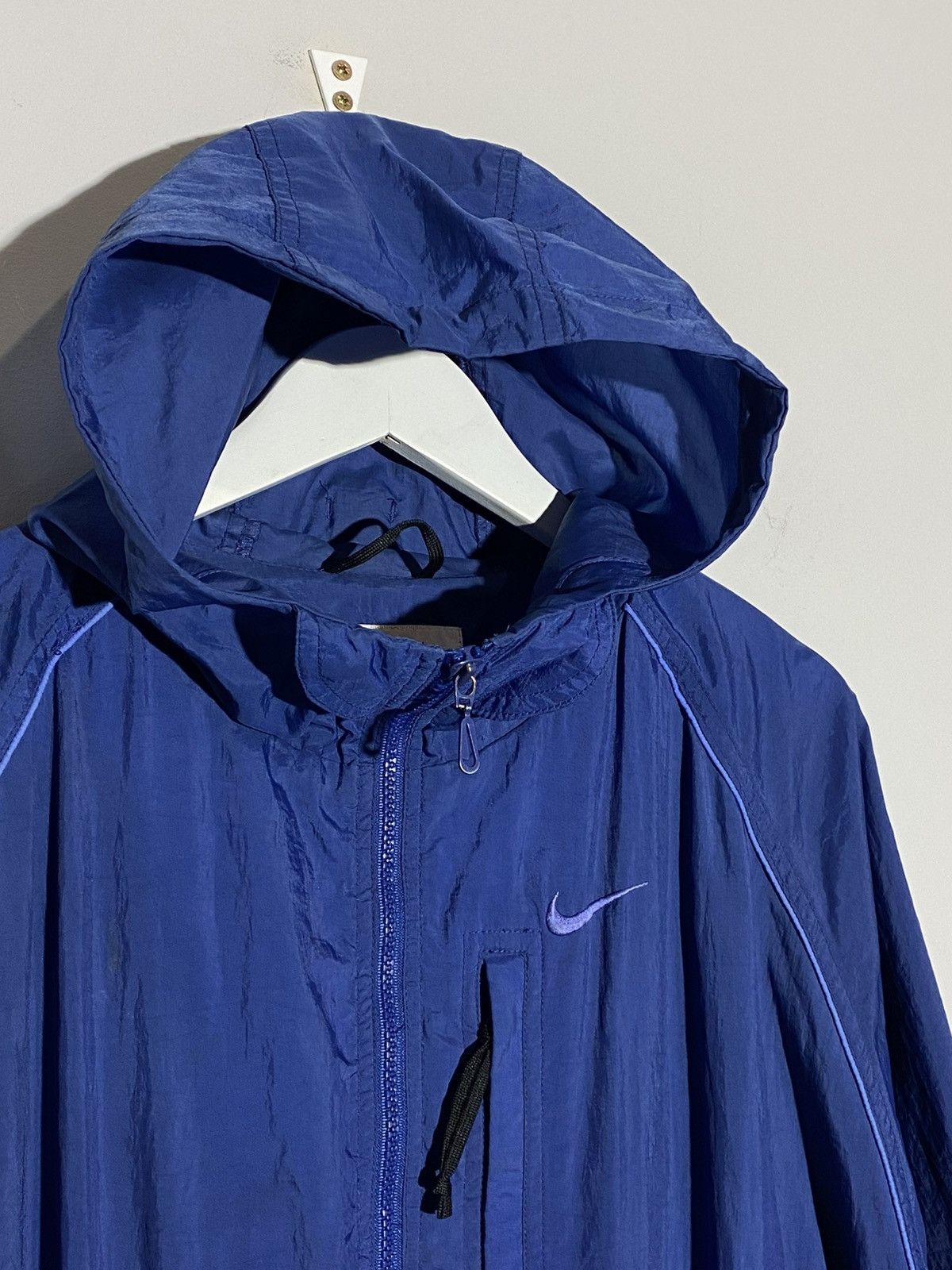 Nike Vintage 90s Light Nike Nylon Jacket Blue Size US M / EU 48-50 / 2 - 3 Thumbnail