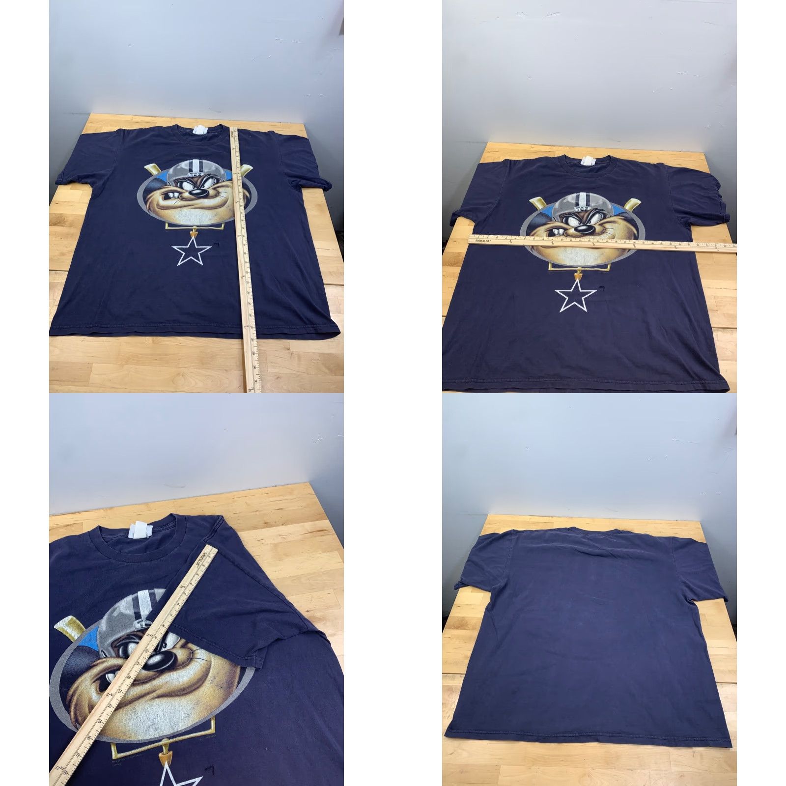 Vintage VINTAGE Dallas Cowboys T Shirt Mens XL Blue 90s Looney Tunes Taz 1998 11039 Size US XL / EU 56 / 4 - 8 Thumbnail