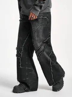 Jean Jorts Vintage Washed Distressed Denim Size US 34 / EU 50 - 1 Thumbnail