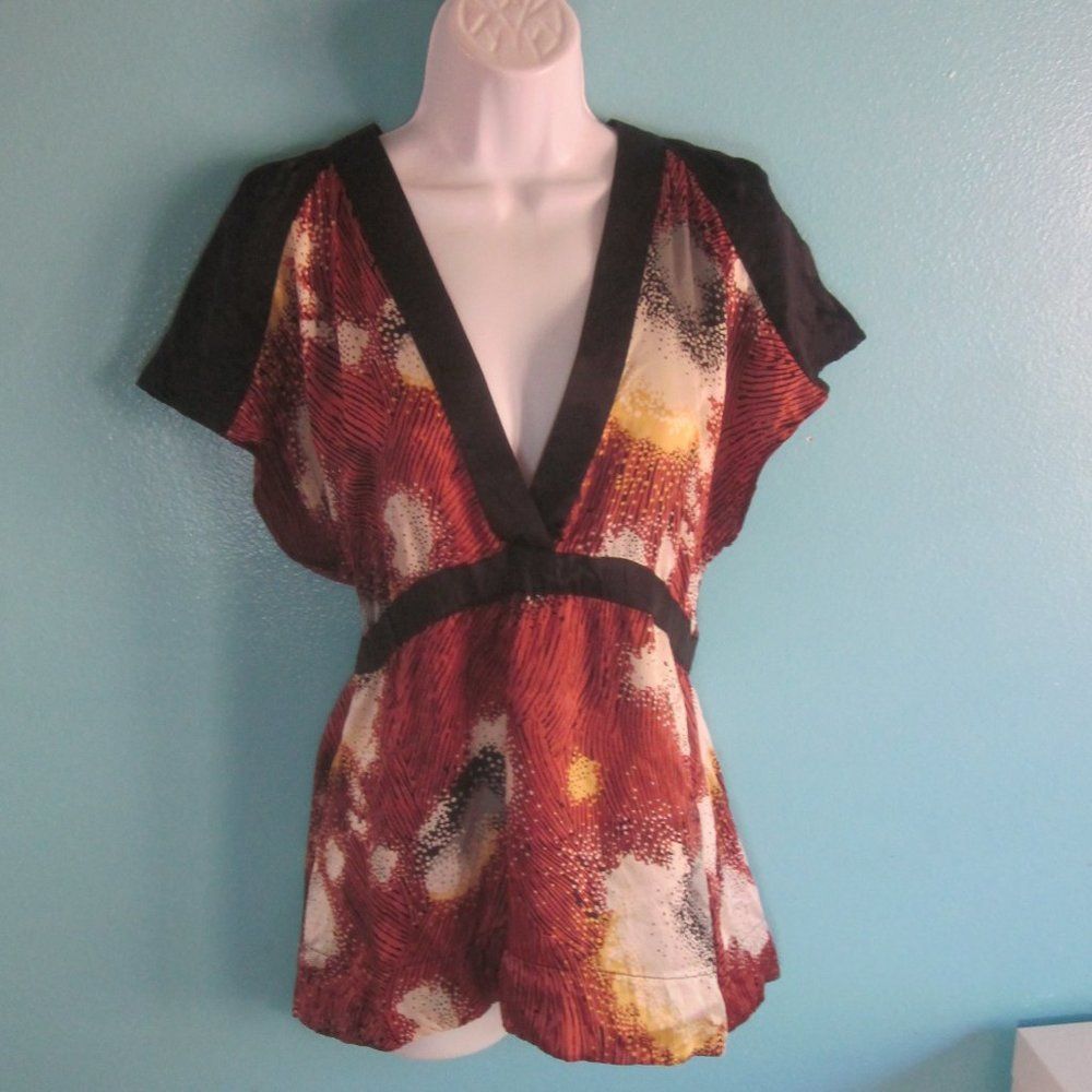 Vintage Aubergine 100% Silk Blouse Size M Size M / US 6-8 / IT 42-44 - 1 Thumbnail