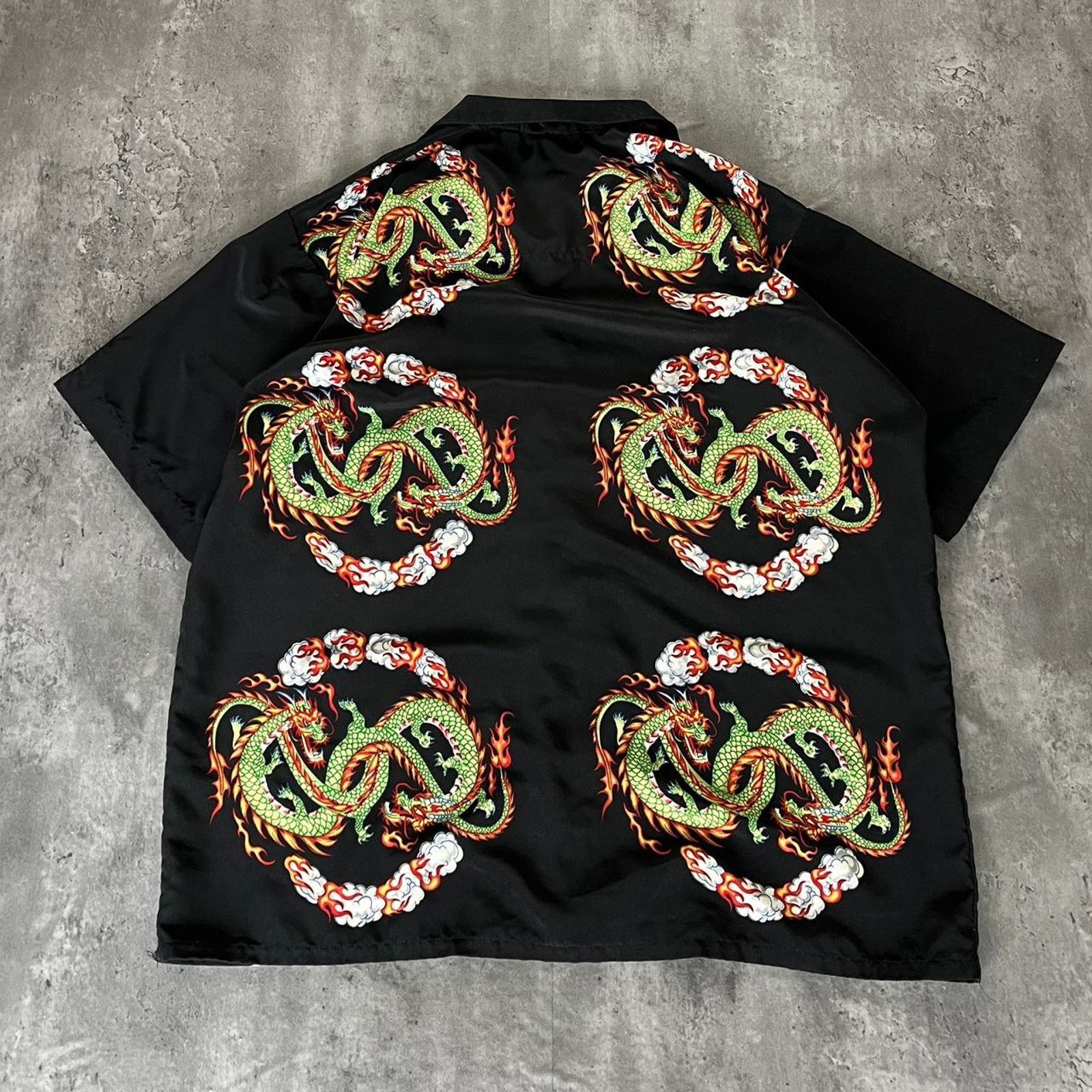 JNCO × Japanese Brand × Vintage Crazy Vintage Y2K Jnco Style Japanese Dragon Polo Shirt Size US M / EU 48-50 / 2 - 2 Thumbnail