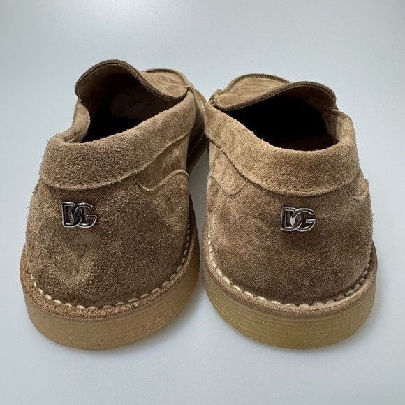 Dolce & Gabbana Dolce & Gabbana DG-Plaque Suede Loafers Brown Men’s UK 10/US Size US 11 / EU 44 - 3 Thumbnail