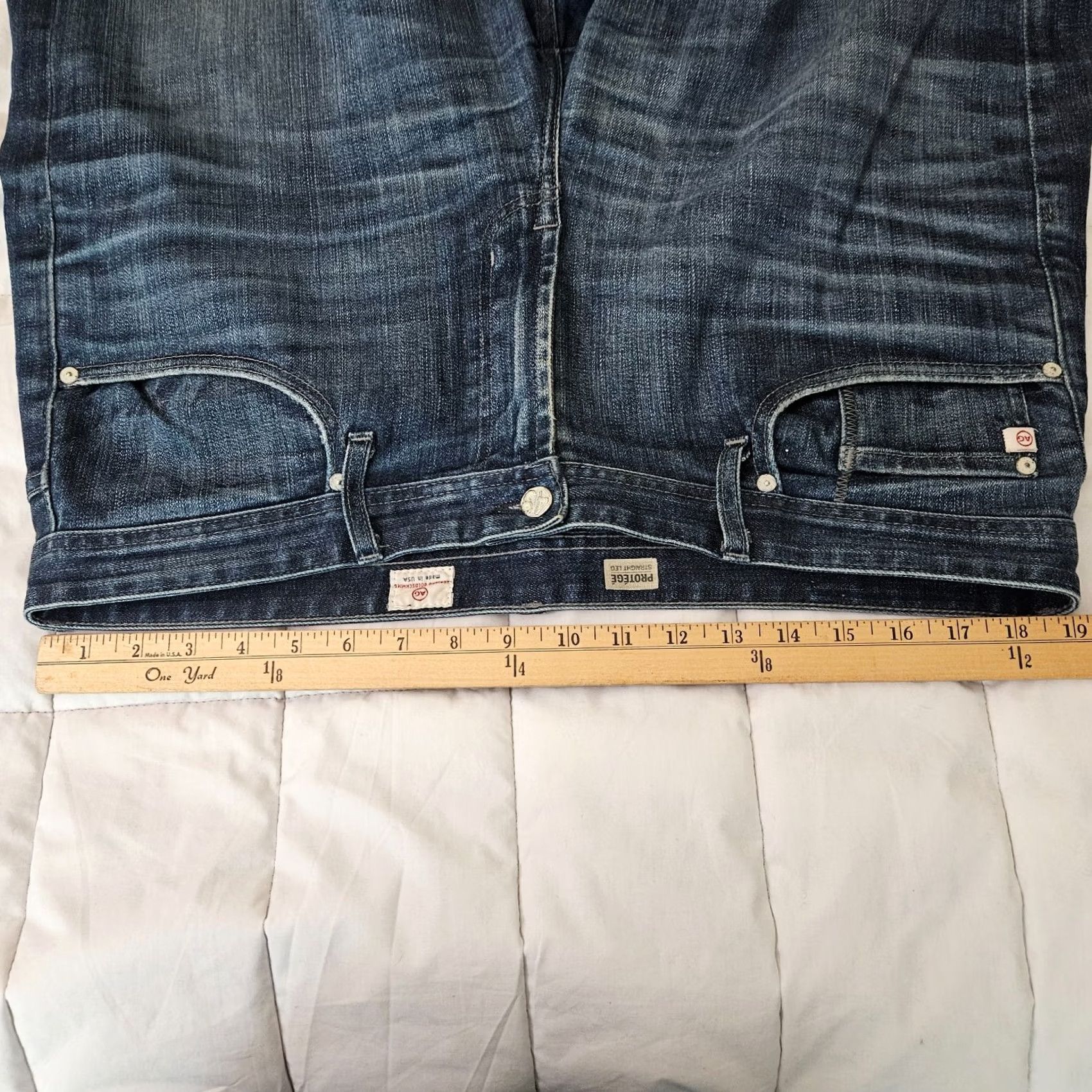 Vintage AG Adriano Goldschmied Jeans Five Pockets Straight Leg Jeans Size 36 Blue Denim Regular Rise 5-Pocket Mens Made in USA Size US 36 / EU 52 - 5 Thumbnail