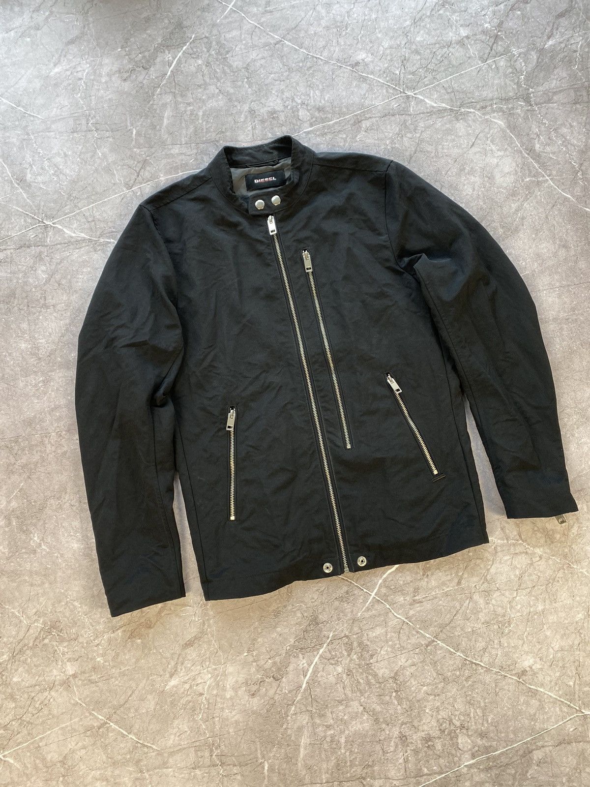 Diesel × Vintage Rare Y2K Diesel Bomber Light Black Jacket 100% Nylon Size US S / EU 44-46 / 1 - 1 Thumbnail