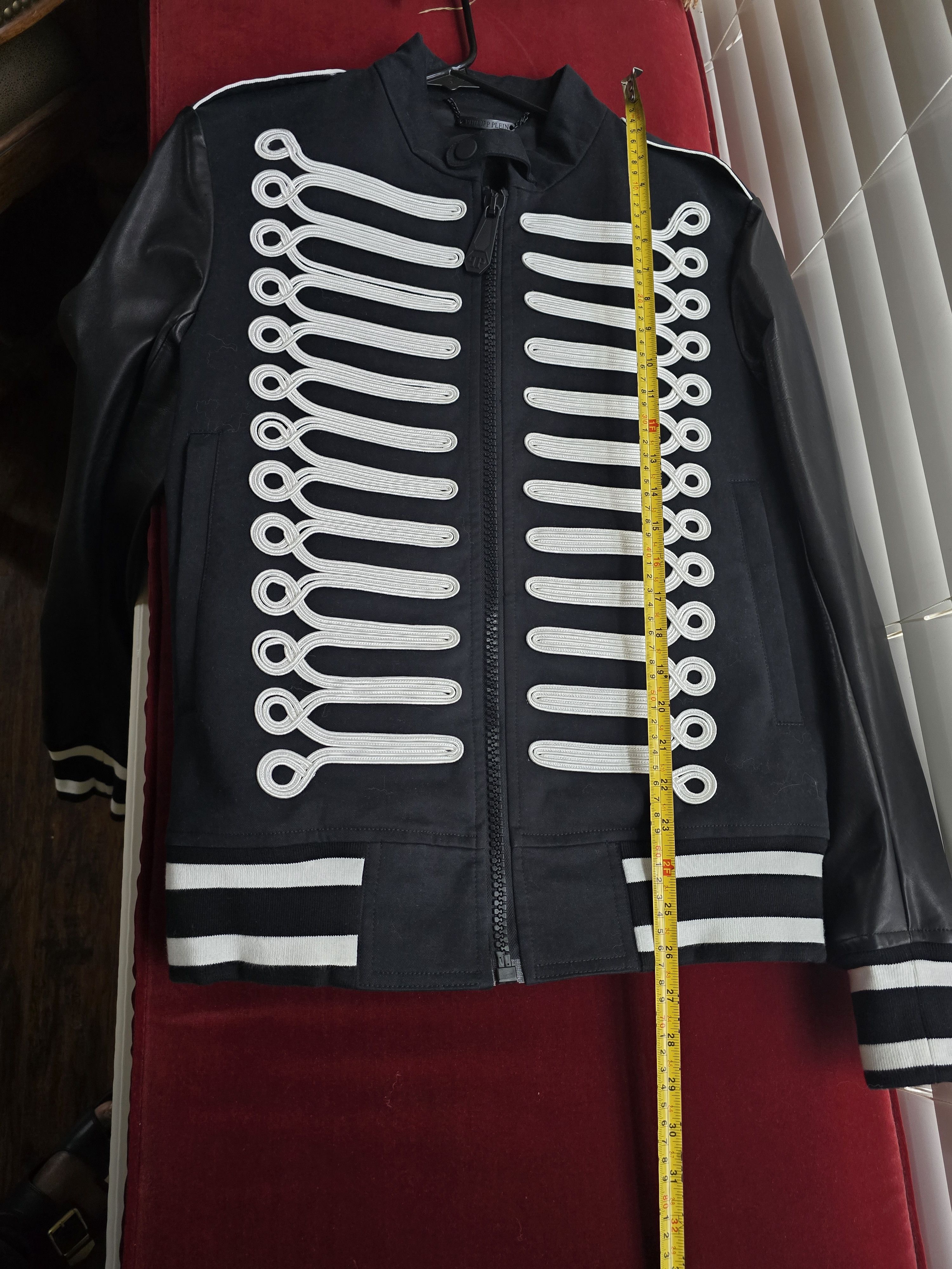 Philipp Plein Philipp Plein Black Military-Style Bomber Jacket/Embroidery Size US M / EU 48-50 / 2 - 5 Thumbnail