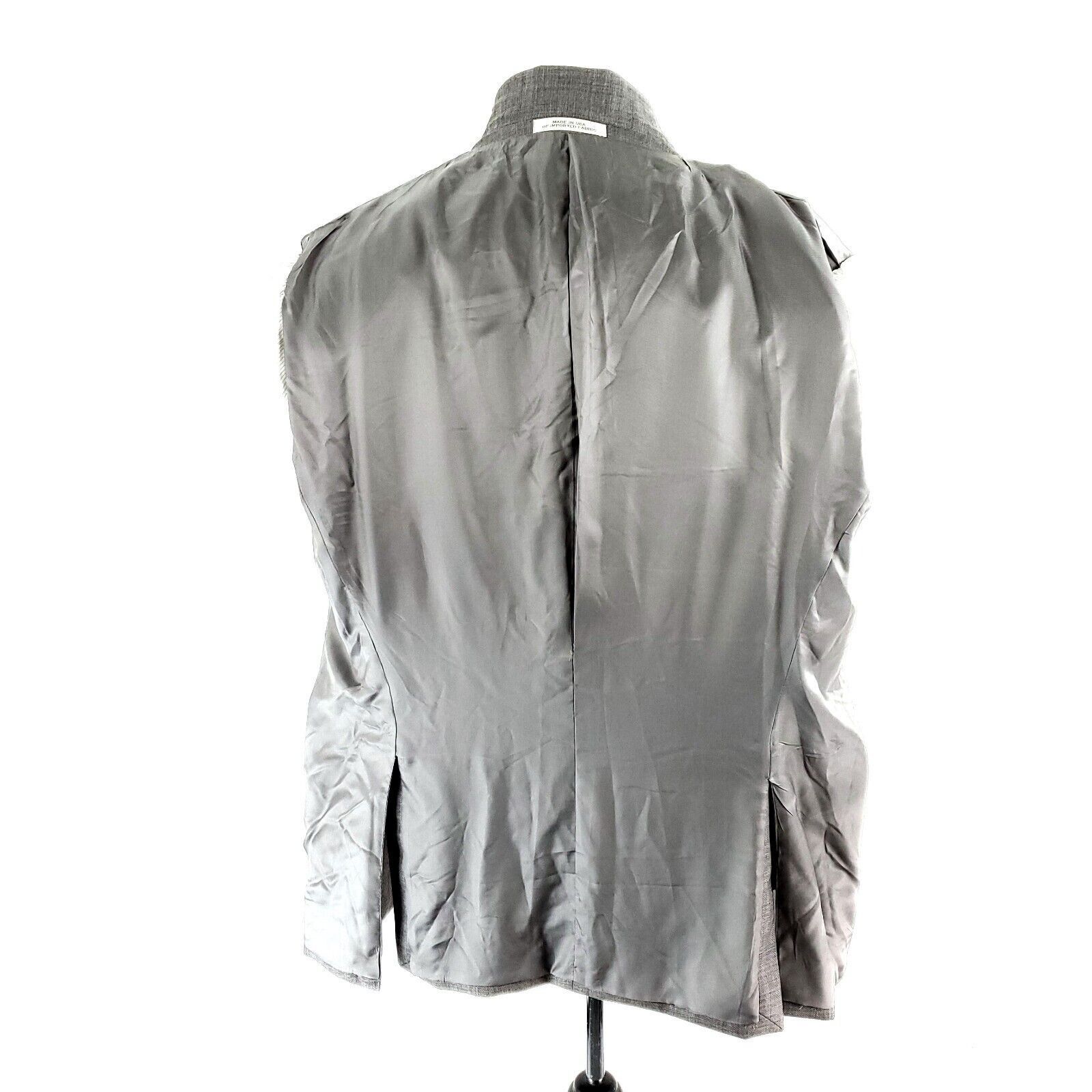 Joseph Abboud Joseph Abboud Tellegno 1900 Super 120s Wool 2 Button Blazer Size 44R - 9 Thumbnail