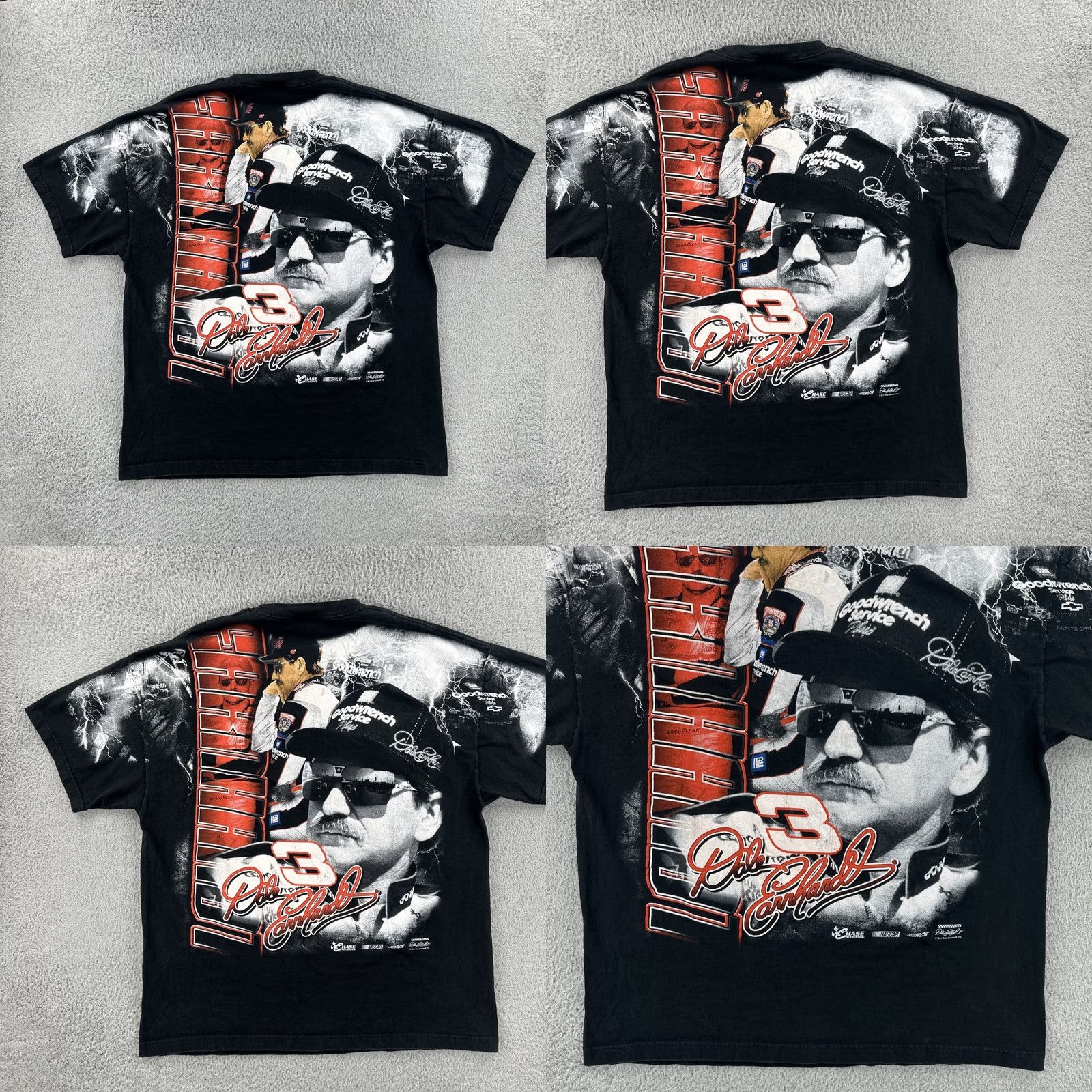 Chase Authentics VINTAGE Chase Authentics Mens XXL Black Shirt Dale Earnhardt 3 AOP Graphic Print Tee Size US XXL / EU 58 / 5 - 10 Thumbnail