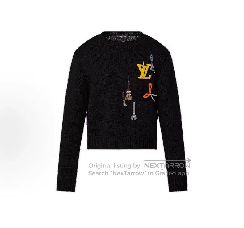 Louis Vuitton Louis Vuitton Black Tool Pendant Sweater Size US S / EU 44-46 / 1 - 1 Thumbnail