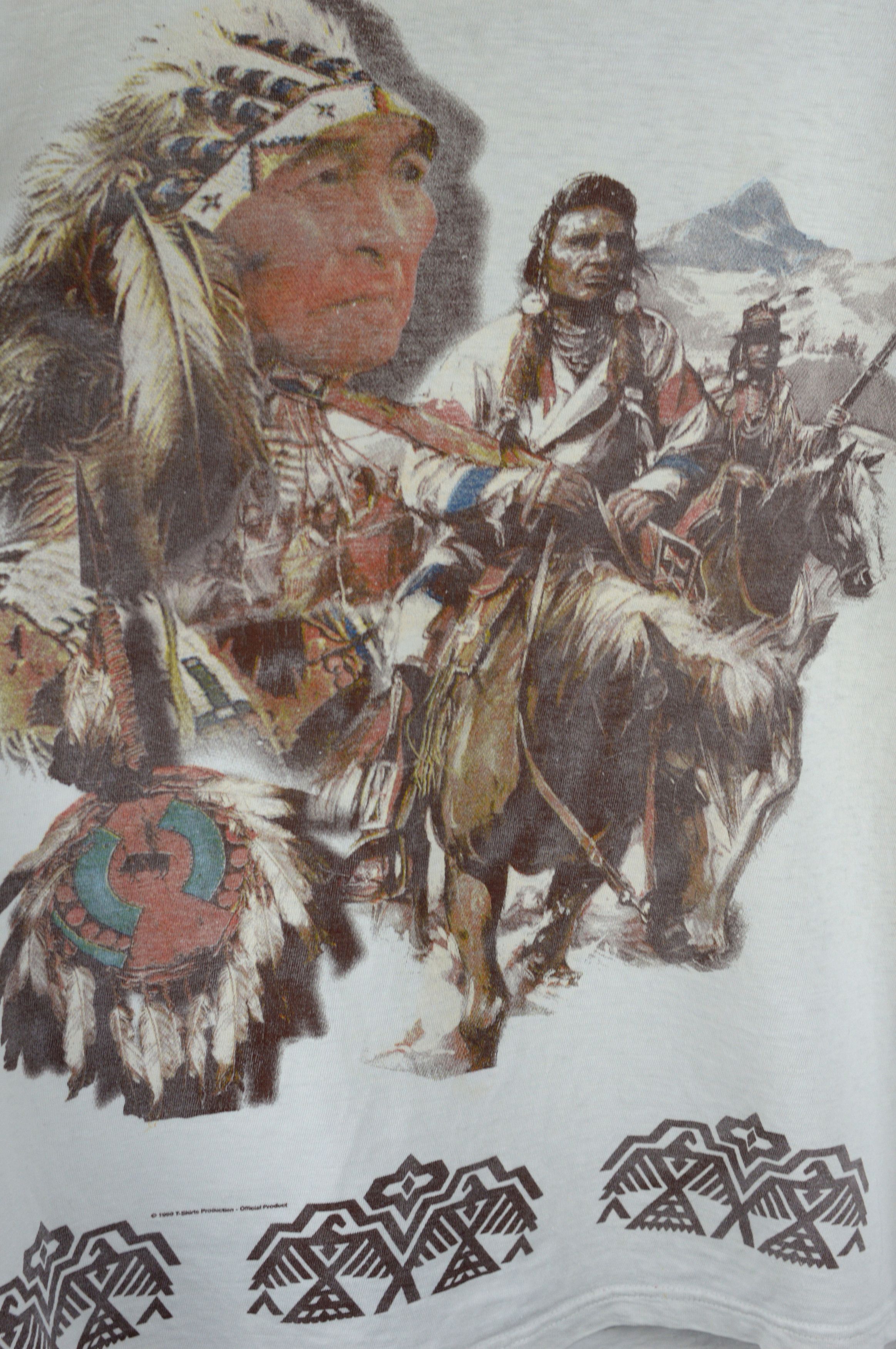 Vintage Vintage Native American 1999 t shirt Size US M / EU 48-50 / 2 - 3 Thumbnail