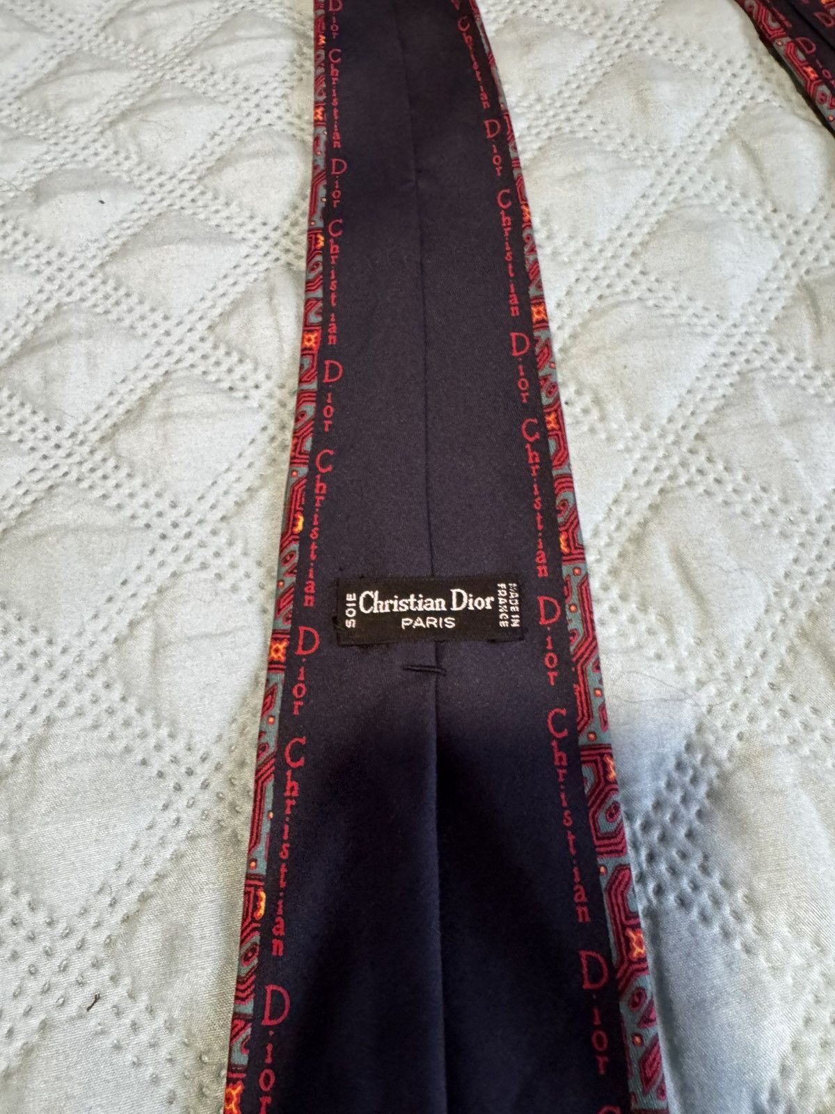 Christian Dior Monsieur Vintage Christian Dior Silk Tie - Graphic "Dior" Pattern Size 40 - 1 Thumbnail