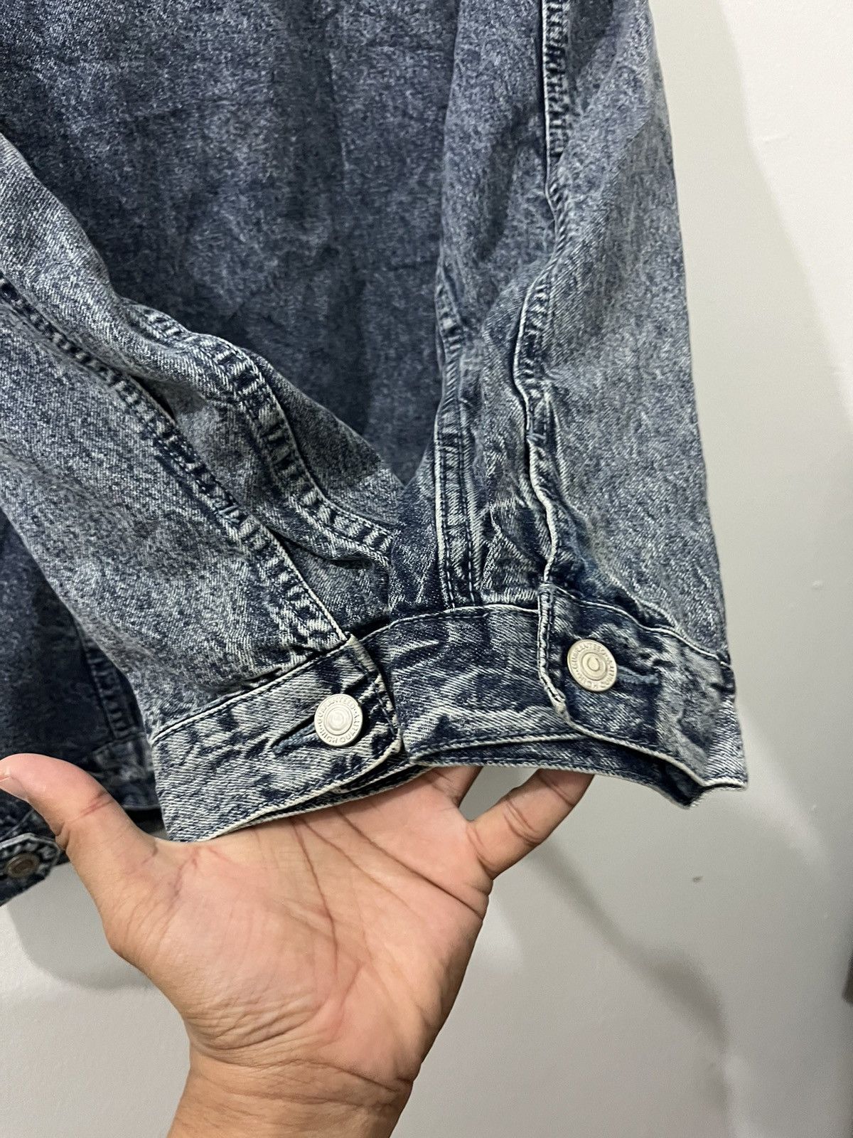Denim & Co. COLZA Lefty Button Nice Blue Denim Color Women Jackets Size US L / EU 52-54 / 3 - 11 Thumbnail