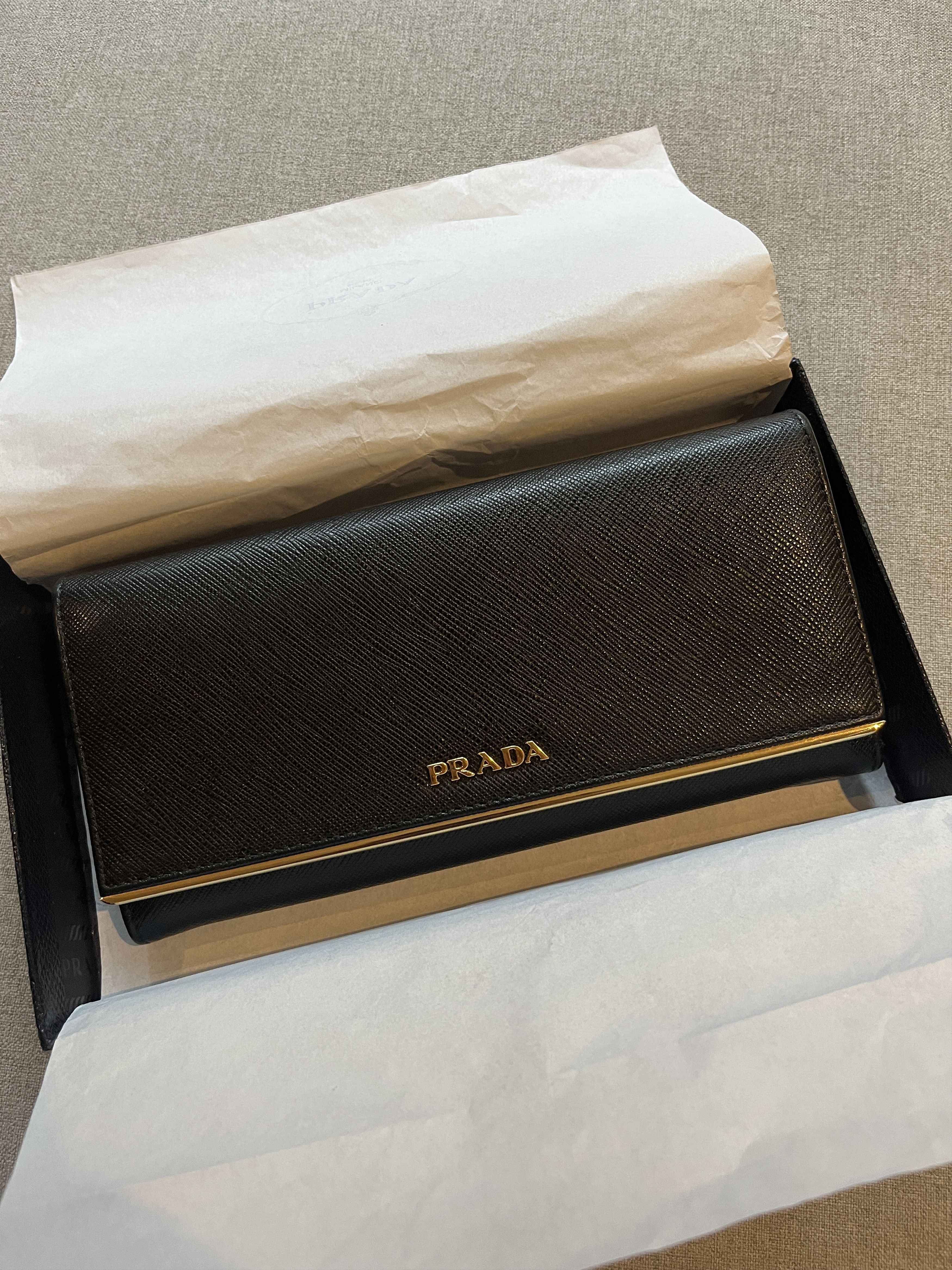 Prada Prada Saffiano Leather Continental Wallet Size ONE SIZE - 4 Thumbnail
