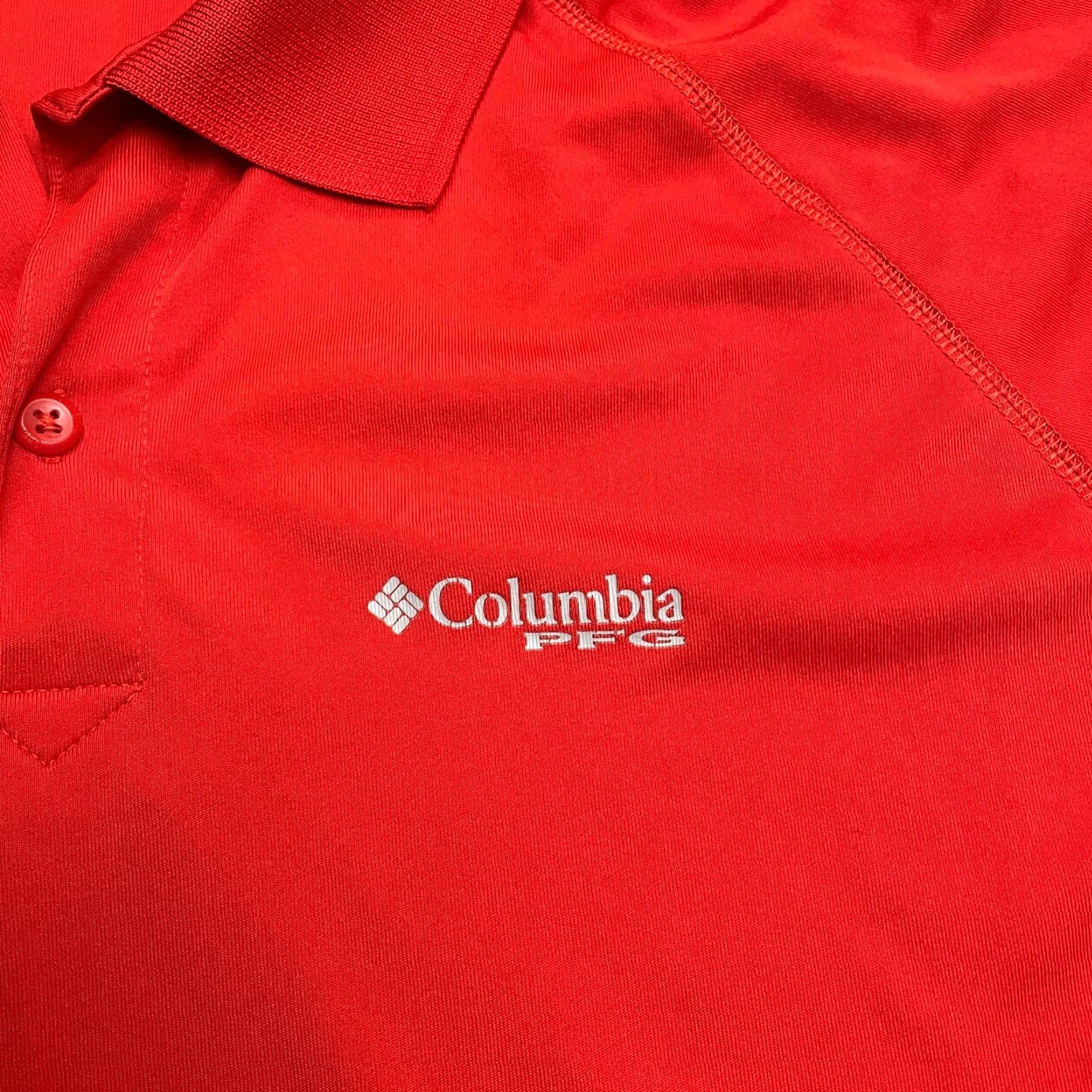 Vintage Columbia PFG Omni-Shade Terminal Tackle Polo Shirt Men Large Orange Short Sleeve Size US L / EU 52-54 / 3 - 5 Thumbnail