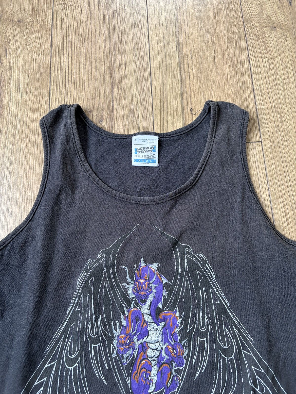 Vintage 80’s Dragons Fantasy Tribal Vintage Tank Top Size US L / EU 52-54 / 3 - 3 Thumbnail