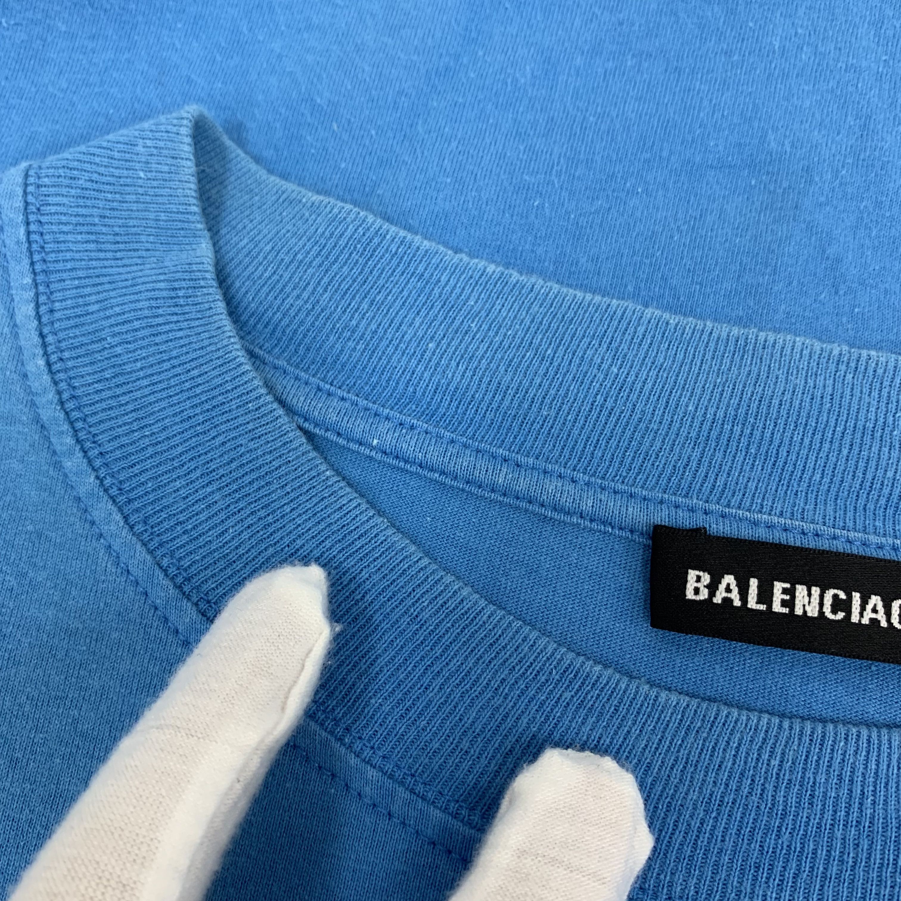 Balenciaga Balenciaga T-Shirt Blue Logo Crewneck (Size M) Size US M / EU 48-50 / 2 - 3 Thumbnail
