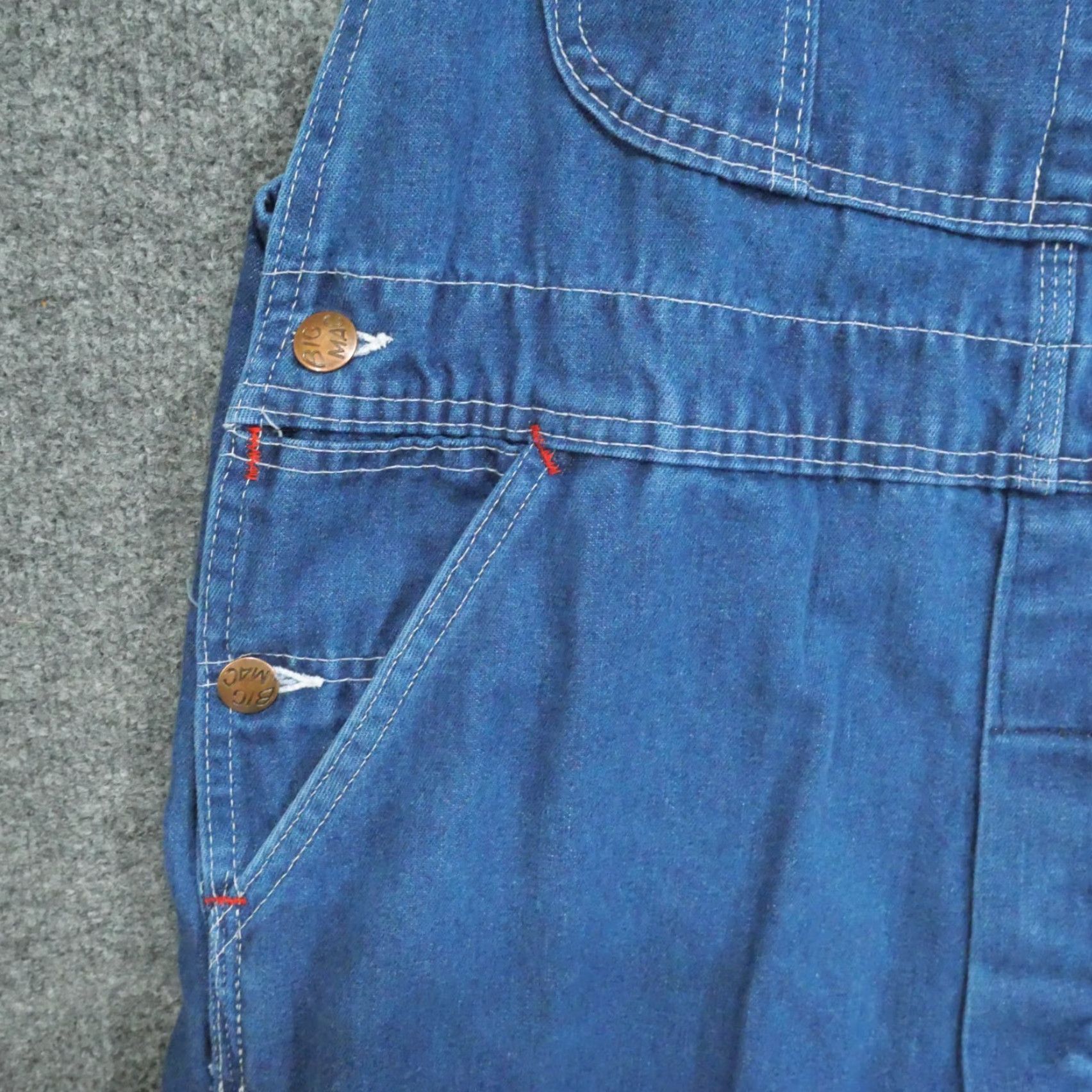 Vintage VINTAGE Big Mac Overalls Mens 34x28 Blue Denim Pants Workwear Bib 90s Mens Size US 35 - 5 Thumbnail